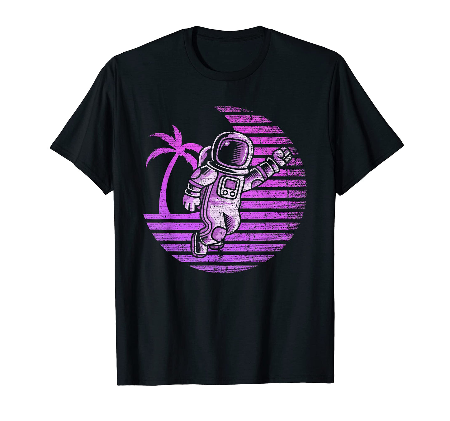 Palm Trees Synthwave 80S Art T-Shirt - Casual Everyday Wear Unisex - T-Shirt, Sweatshirt, Hoodie