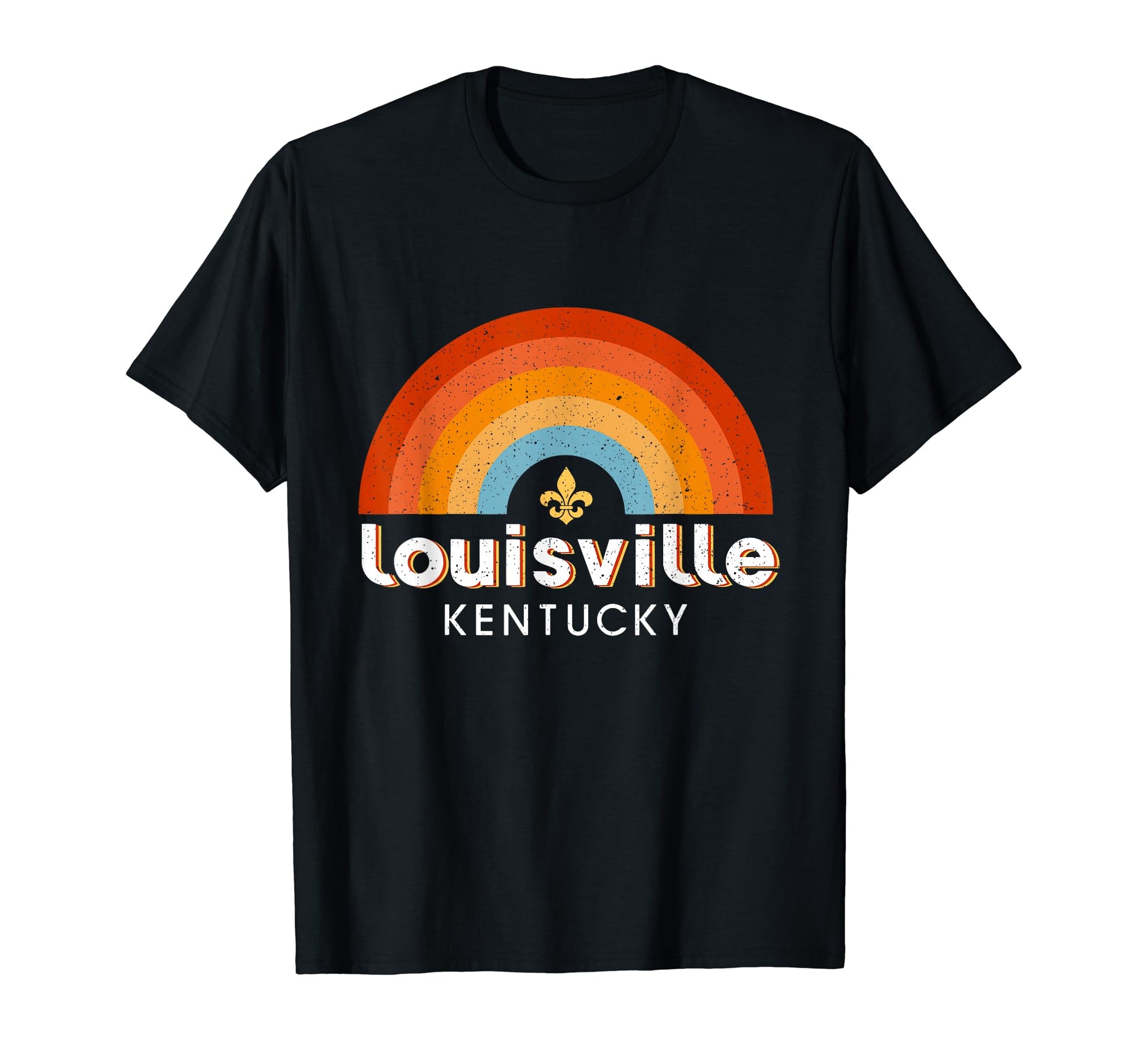 Louisville Kentucky Rainbow 70S 80S T-Shirt - Aesthetic Graphic Men Women - T-Shirt, Sweatshirt, Hoodie