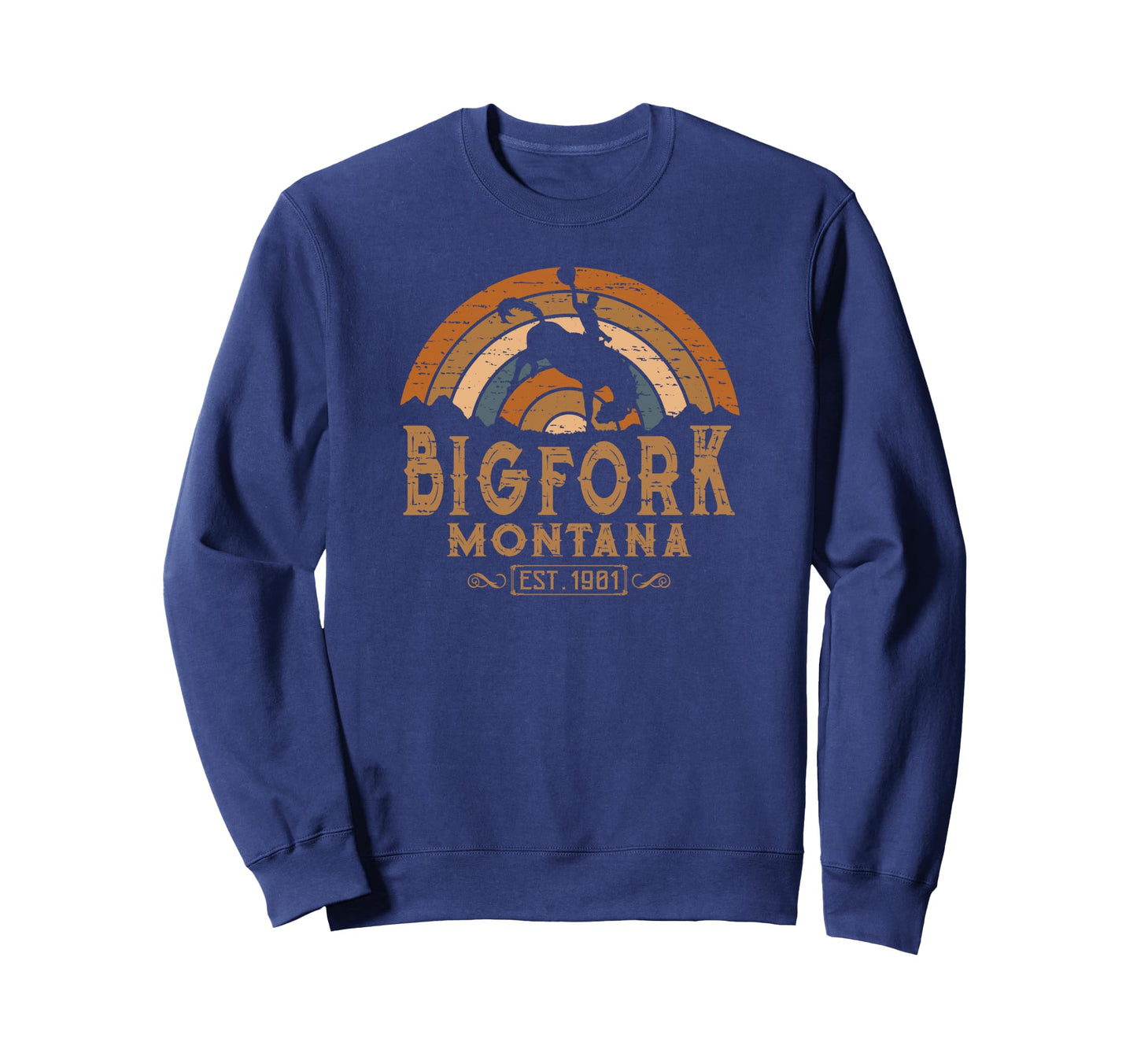 Bigfork Montana Mt Rodeo Cowboy Sweatshirt - Casual Everyday Wear Men Women - T-Shirt, Sweatshirt, Hoodie