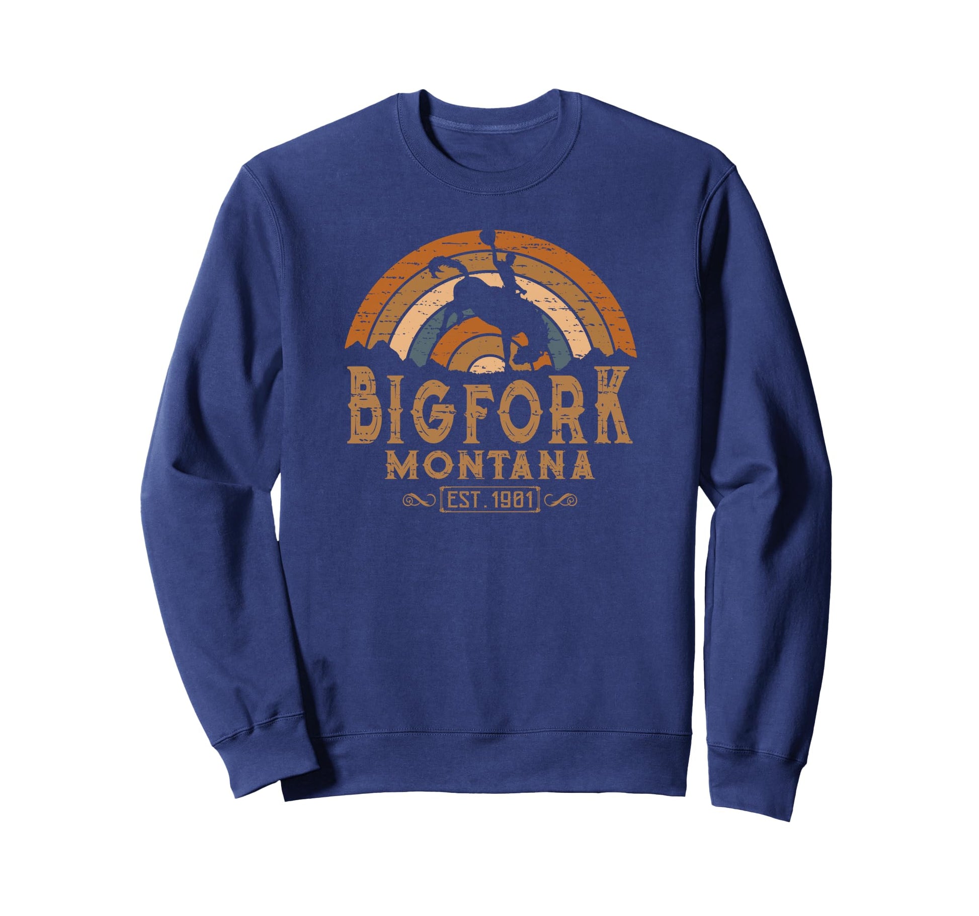 Bigfork Montana Mt Rodeo Cowboy Sweatshirt - Casual Everyday Wear Men Women - T-Shirt, Sweatshirt, Hoodie
