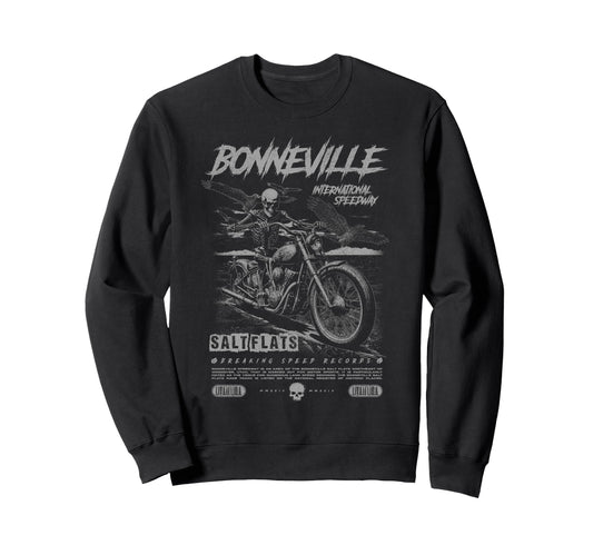 Bonneville Salt Flats Motorcycle Sweatshirt - Fun Novelty Design Unisex - T-Shirt, Sweatshirt, Hoodie