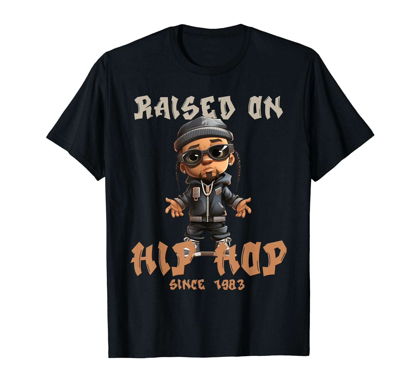 Raised Hip Hop Music Old School Rapper T-Shirt - Novelty Apparel Unisex - T-Shirt, Sweatshirt, Hoodie