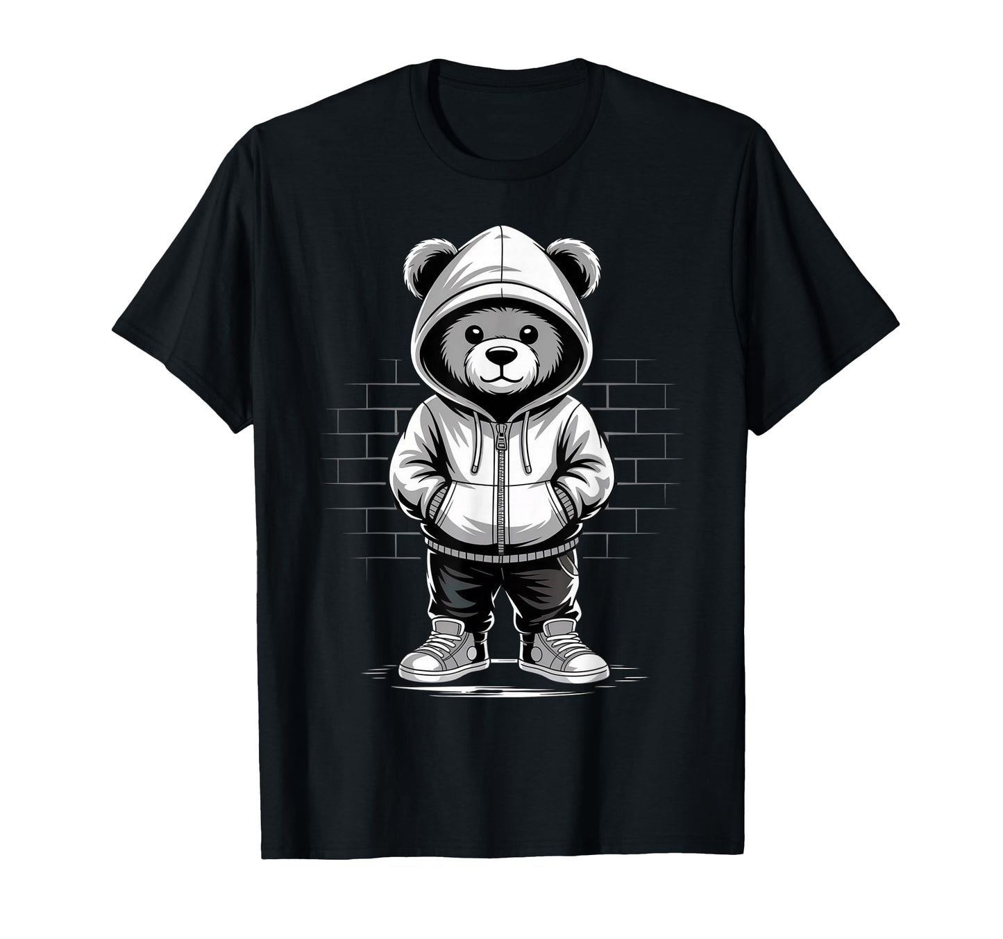Camouflage Rapper Teddy Bear Camo 80S T-Shirt - Novelty Apparel for Adults - T-Shirt, Sweatshirt, Hoodie