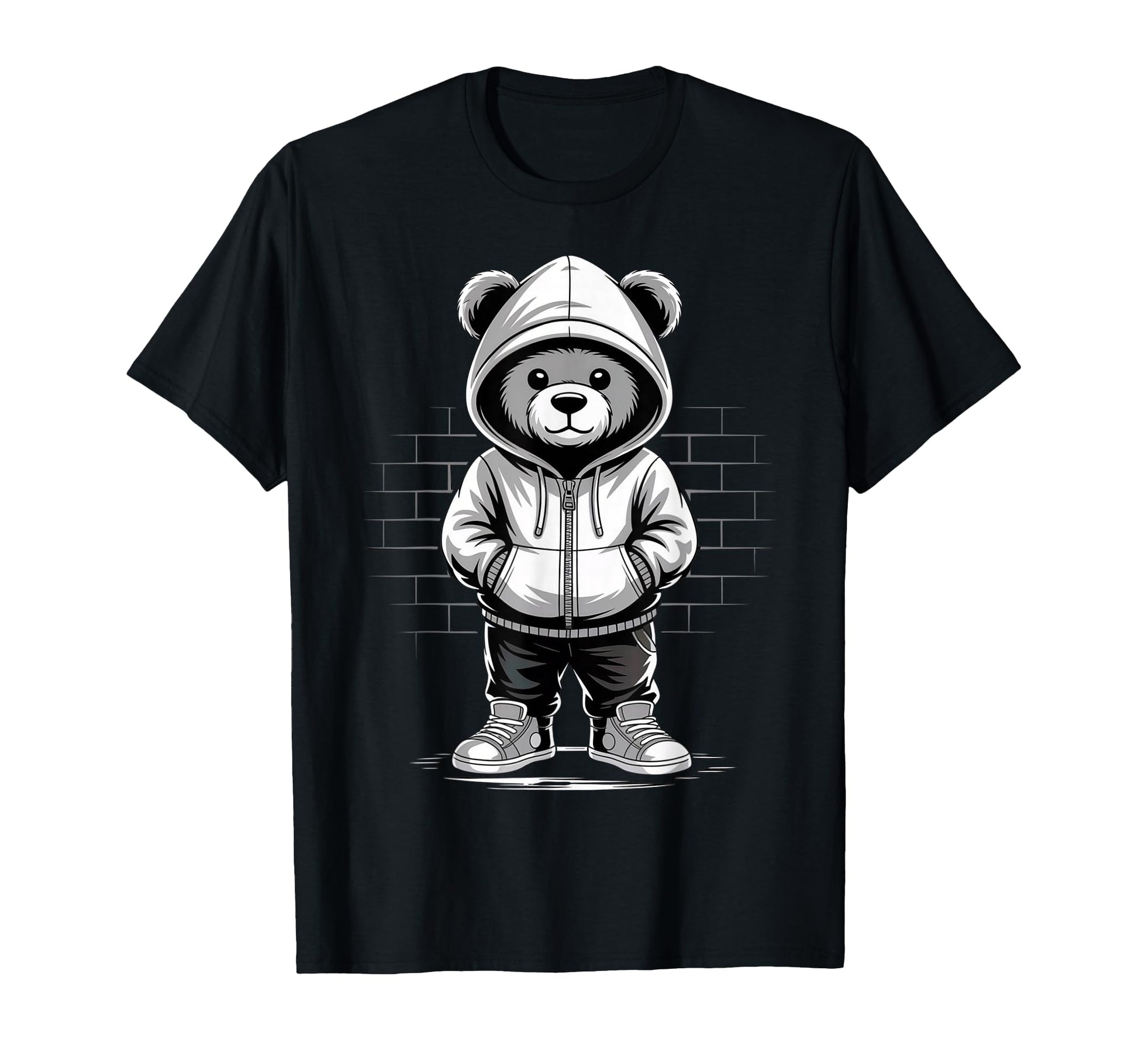 Camouflage Rapper Teddy Bear Camo 80S T-Shirt - Novelty Apparel for Adults - T-Shirt, Sweatshirt, Hoodie