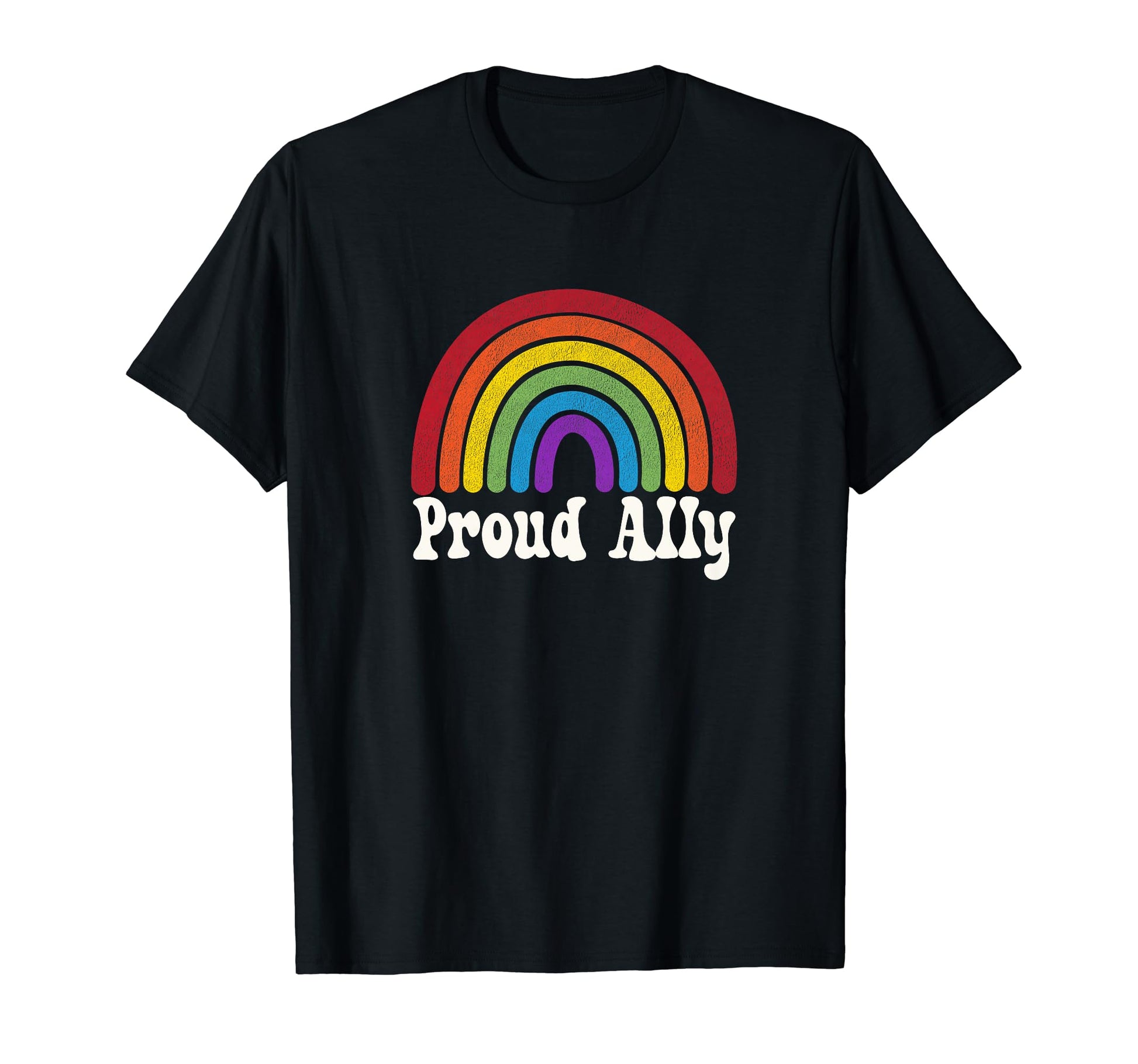 Proud Ally Pride Gay Lgbt Day Month T-Shirt - Custom Art Print Men Women - T-Shirt, Sweatshirt, Hoodie