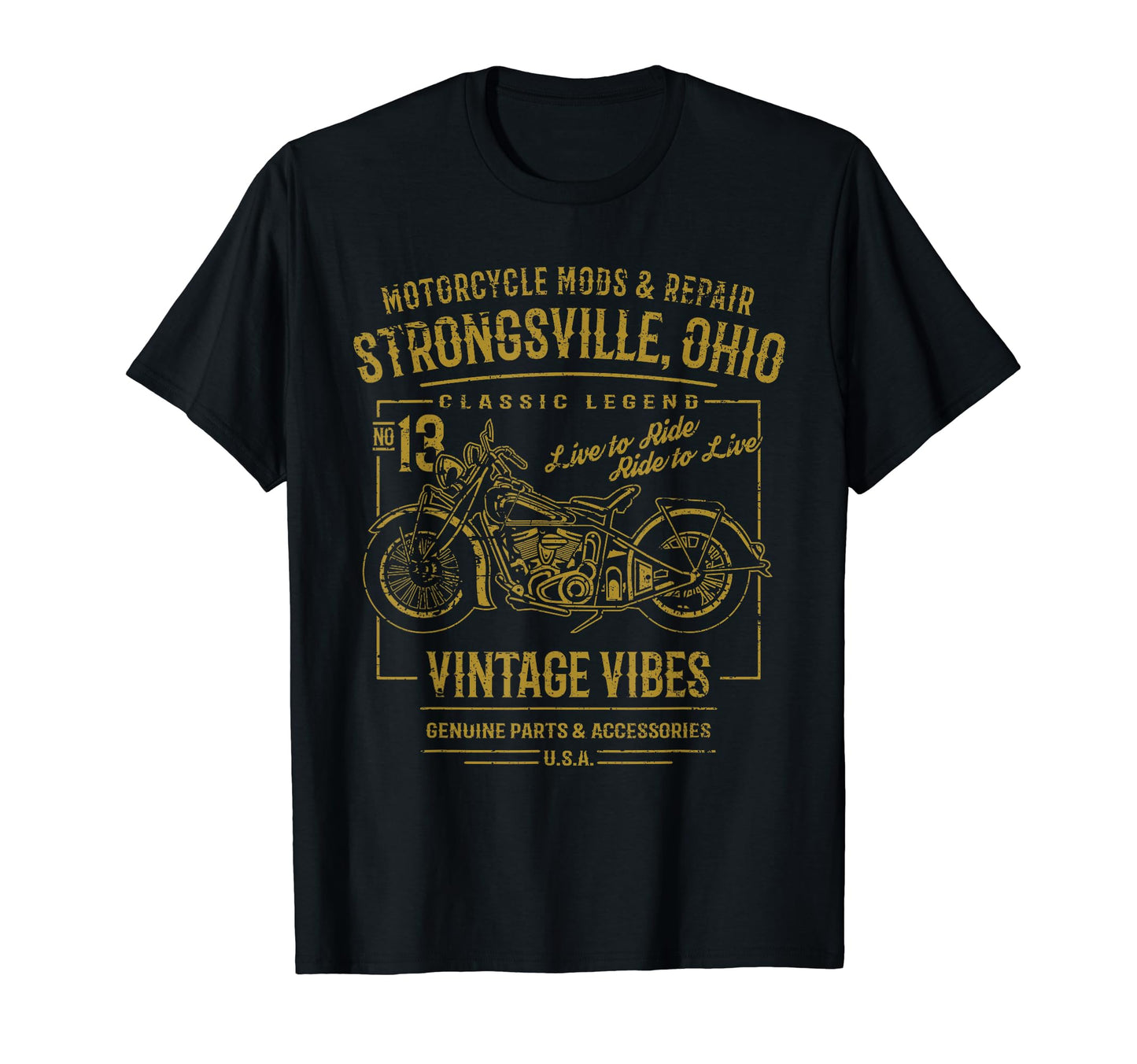 Strongsville Oh Usa Distressed T-Shirt - Trendy Graphic for Adults - T-Shirt, Sweatshirt, Hoodie
