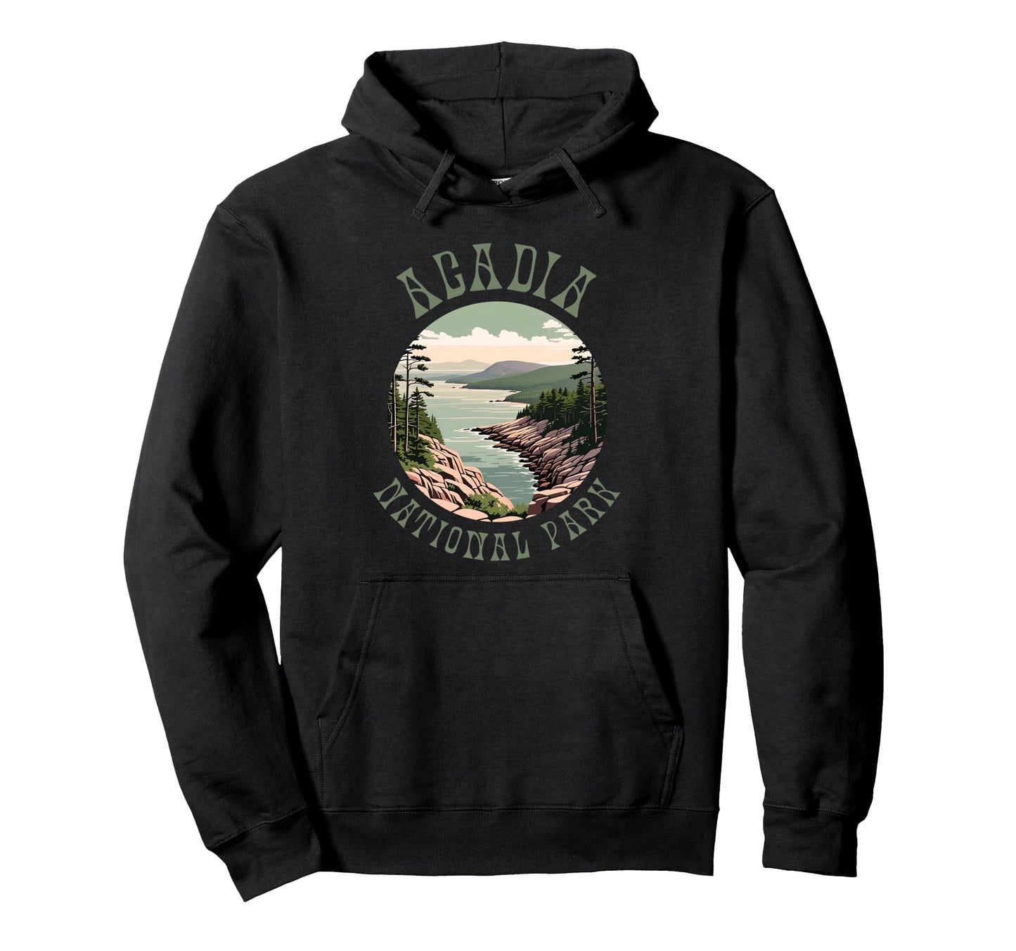 Acadia National Park Maine Bar Harbor Hoodie - Minimalist Print Unisex - T-Shirt, Sweatshirt, Hoodie