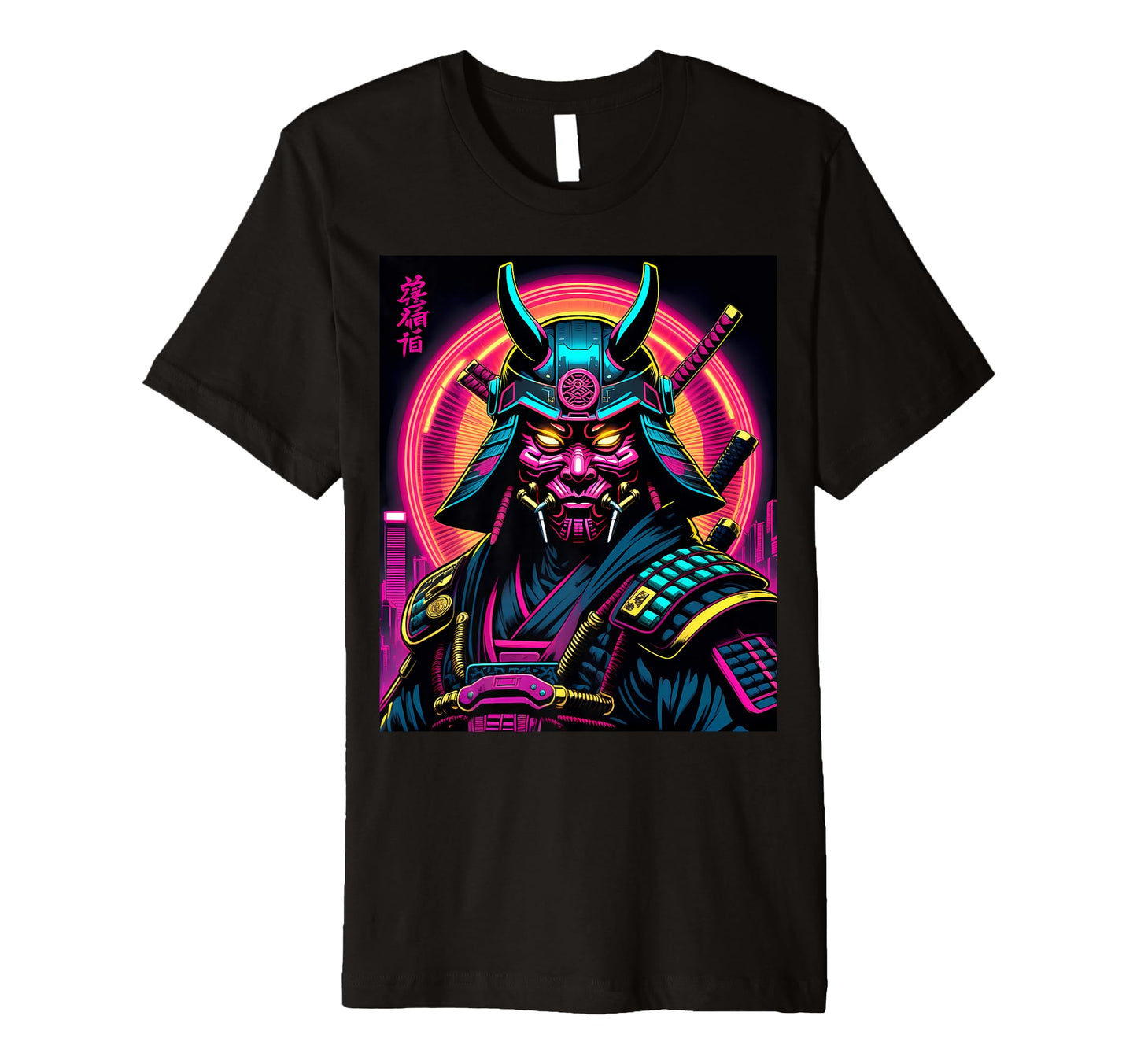 Cyber Samurai Japanese Futuristic T-Shirt - Fun Novelty Design Men Women - T-Shirt, Sweatshirt, Hoodie