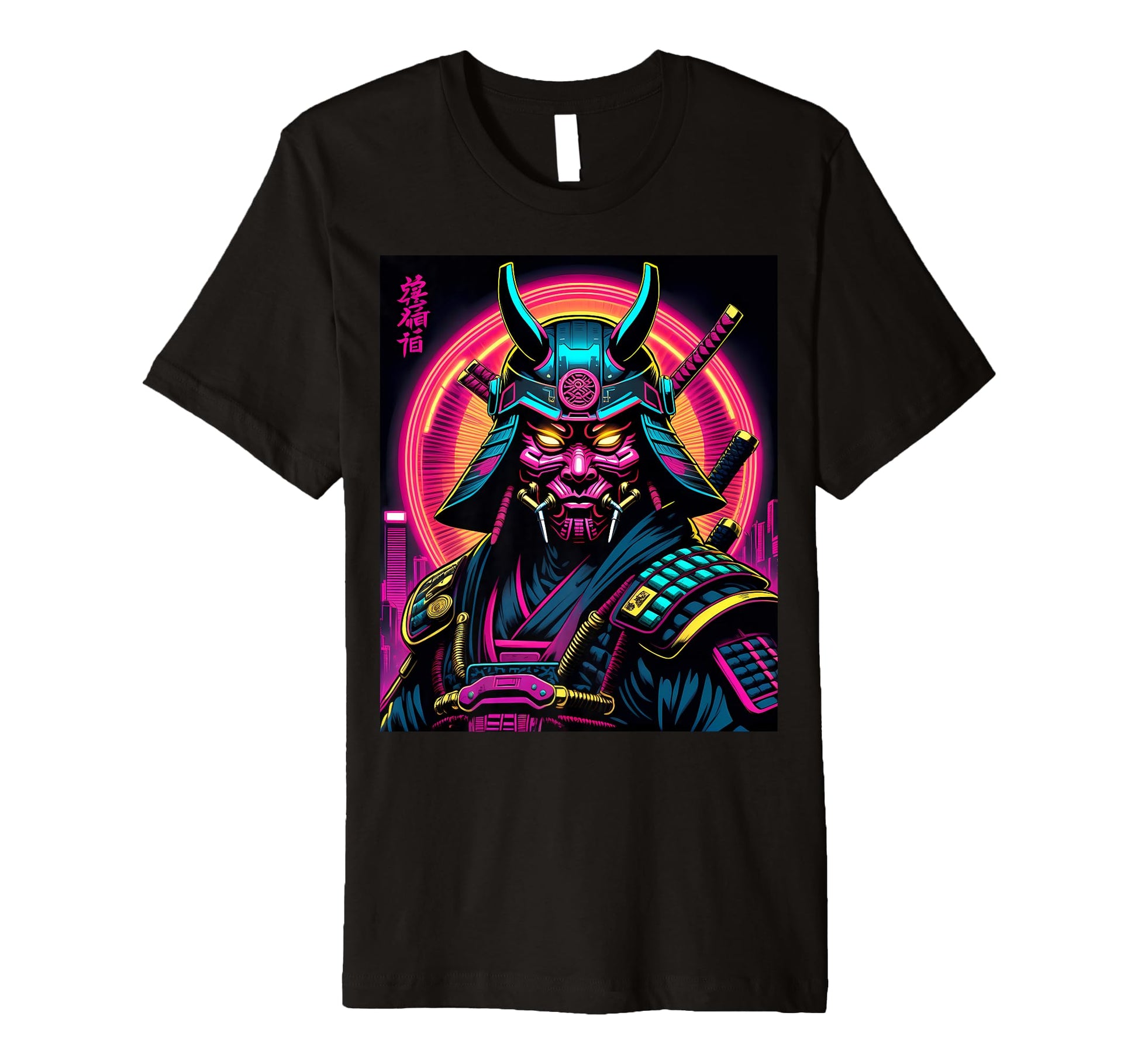 Cyber Samurai Japanese Futuristic T-Shirt - Fun Novelty Design Men Women - T-Shirt, Sweatshirt, Hoodie