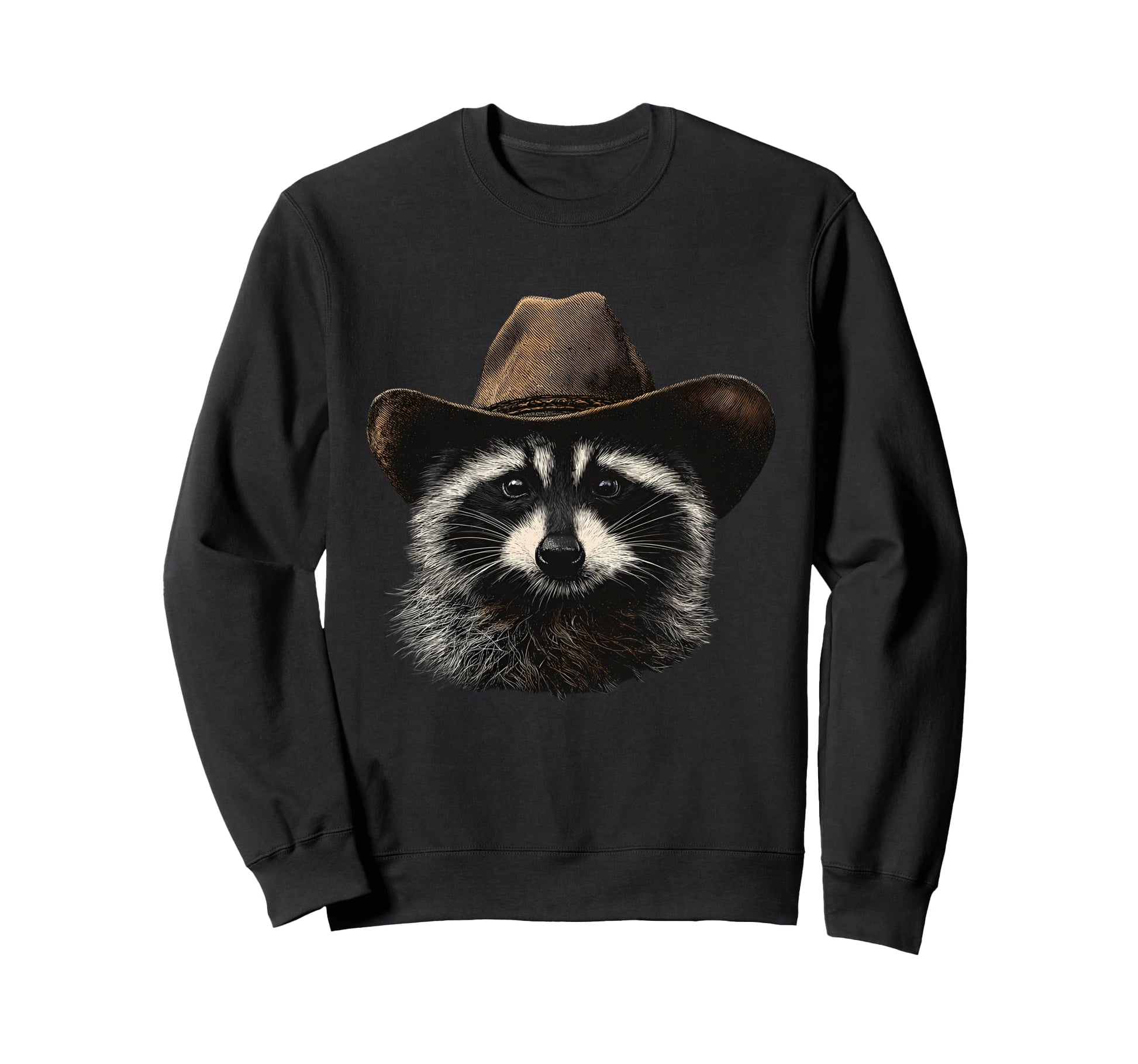 Raccoon Cowboy Rodeo Cowgirl Sweatshirt - Casual Everyday Wear Unisex - T-Shirt, Sweatshirt, Hoodie