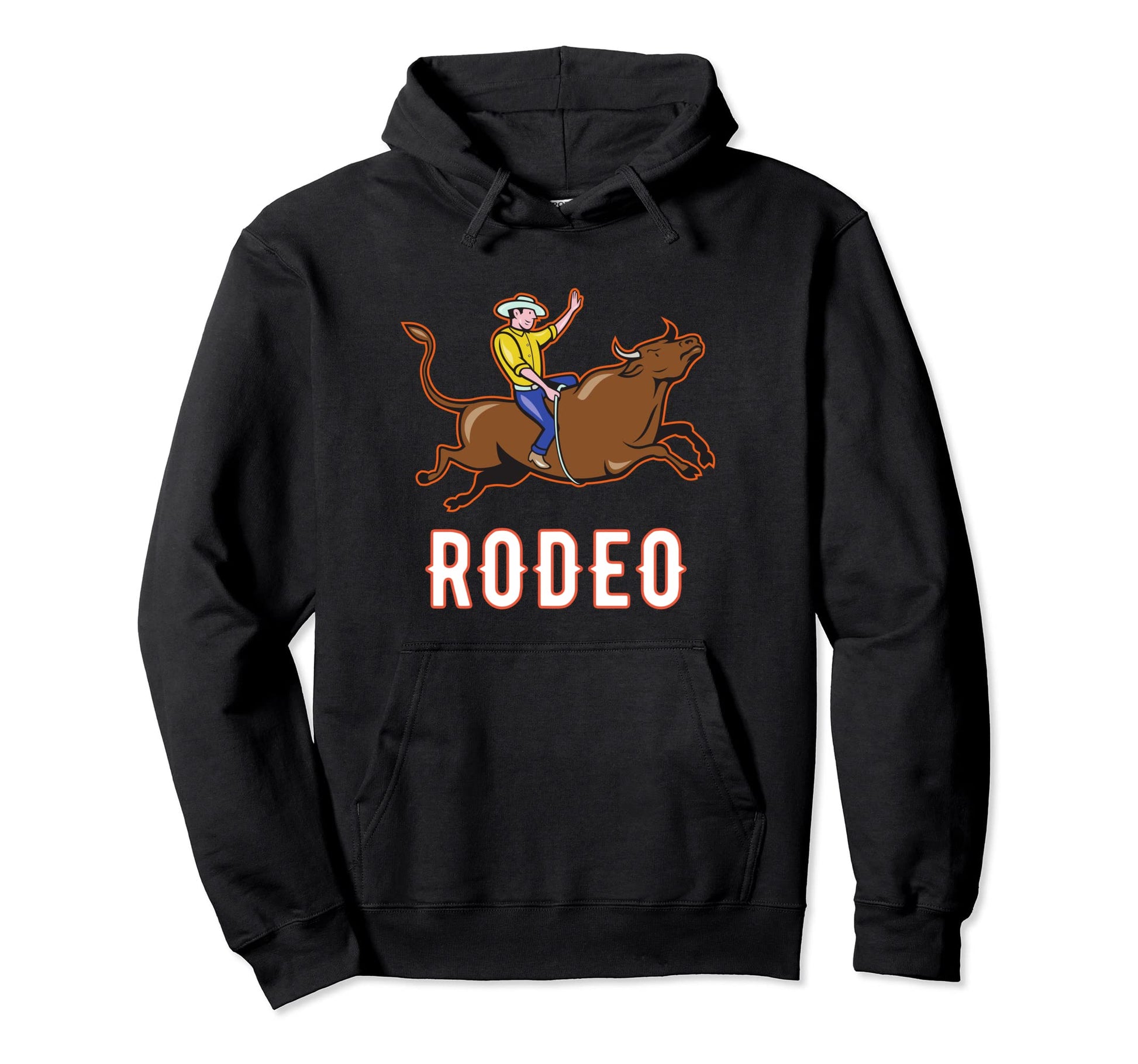 Rodeo Bull Riding Cowboy Hoodie - Fun Novelty Design Unisex - T-Shirt, Sweatshirt, Hoodie