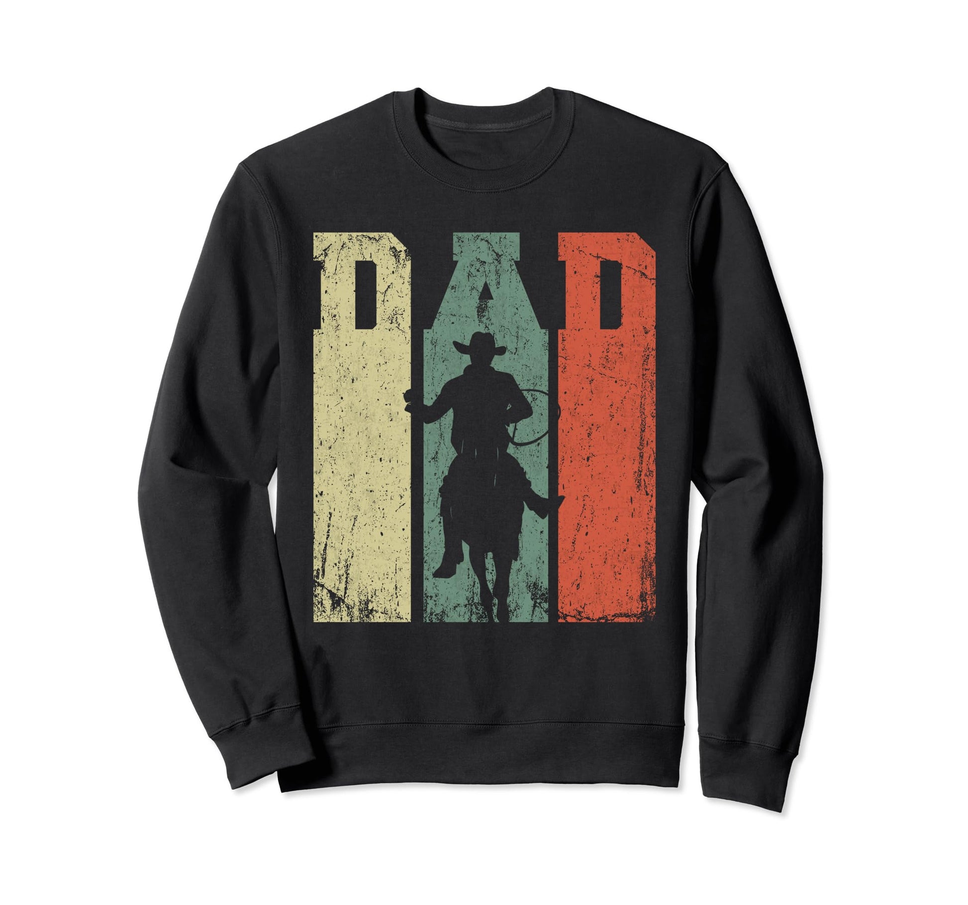 Cowboy Dad Horse Daddy Silhouette Sweatshirt - Fun Novelty Design Unisex - T-Shirt, Sweatshirt, Hoodie