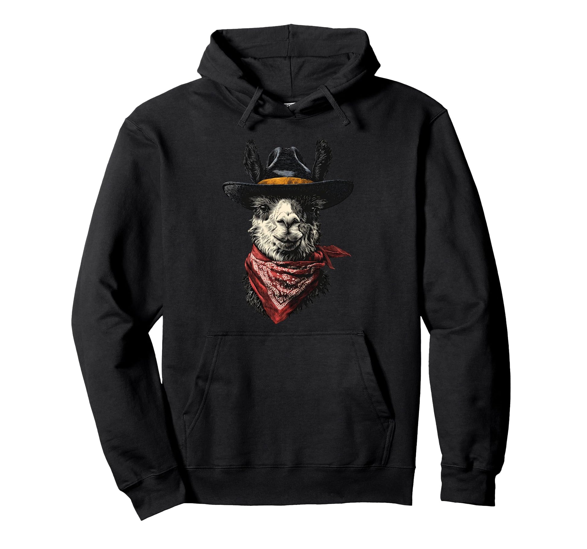 Country Cowboy Llama Rodeo Cowgirl Hoodie - Streetwear Style Unisex - T-Shirt, Sweatshirt, Hoodie