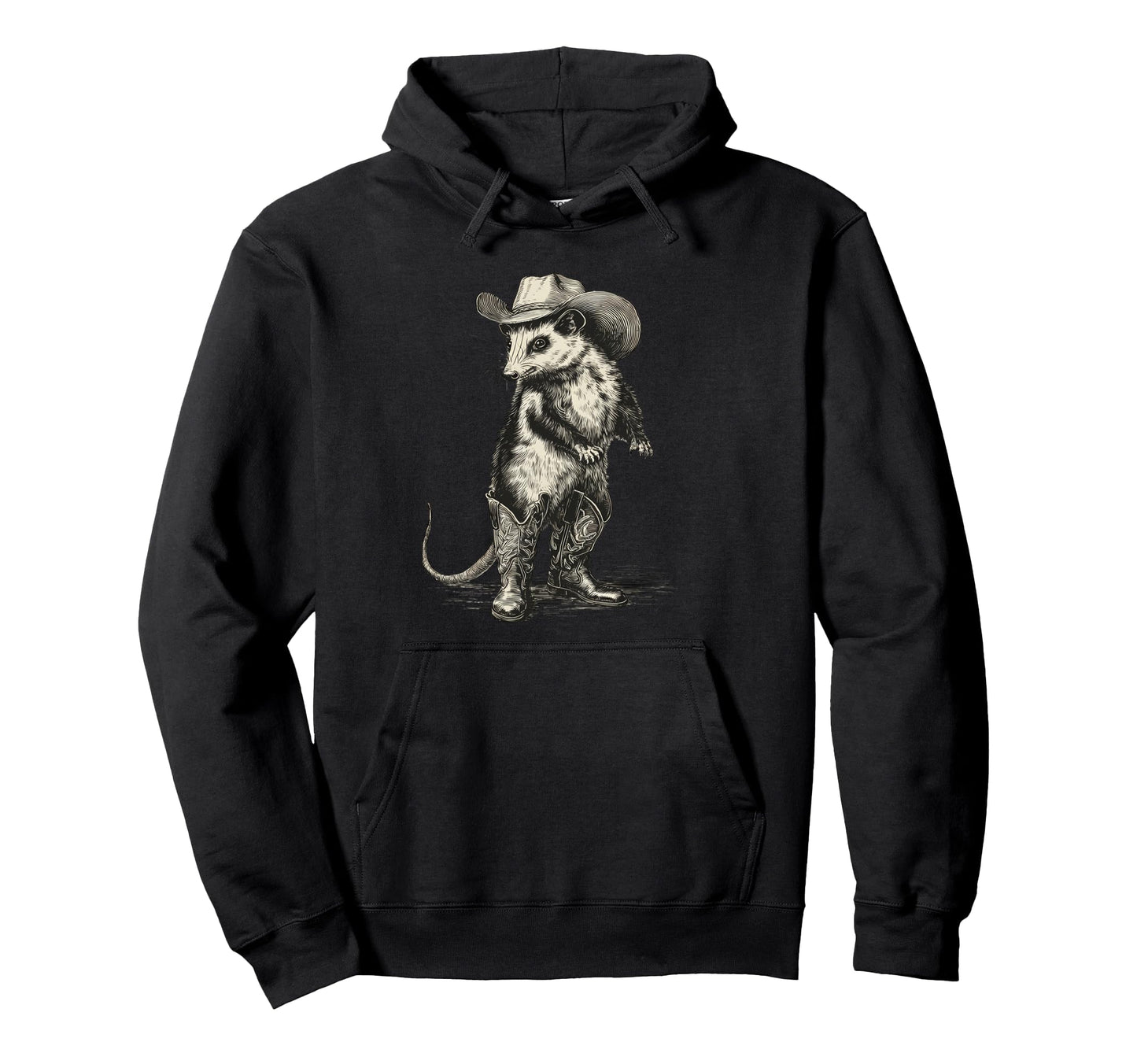 Country Cowboy Opossum Rodeo Possum Hoodie - Aesthetic Graphic Unisex - T-Shirt, Sweatshirt, Hoodie