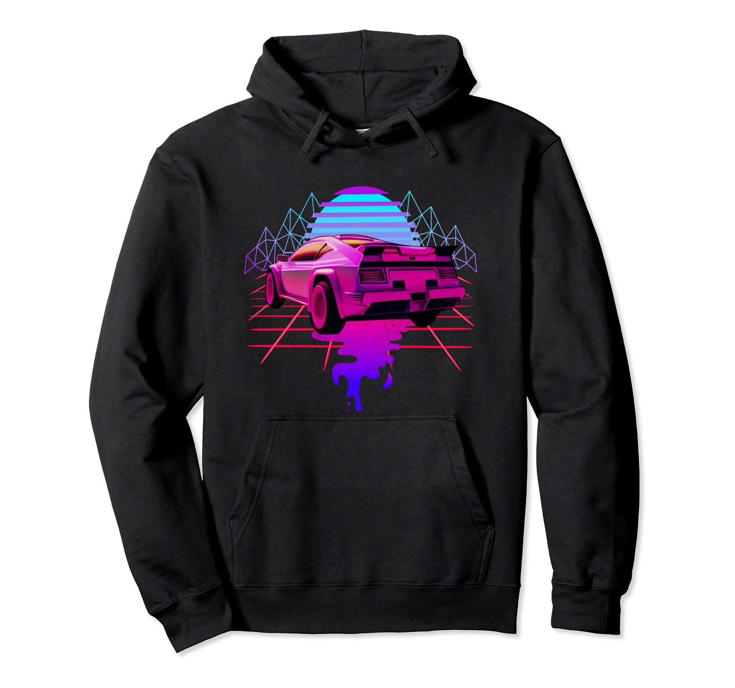 Aesthetic Vaporwave Sunset Retrowave Hoodie - Custom Art Print Unisex - T-Shirt, Sweatshirt, Hoodie