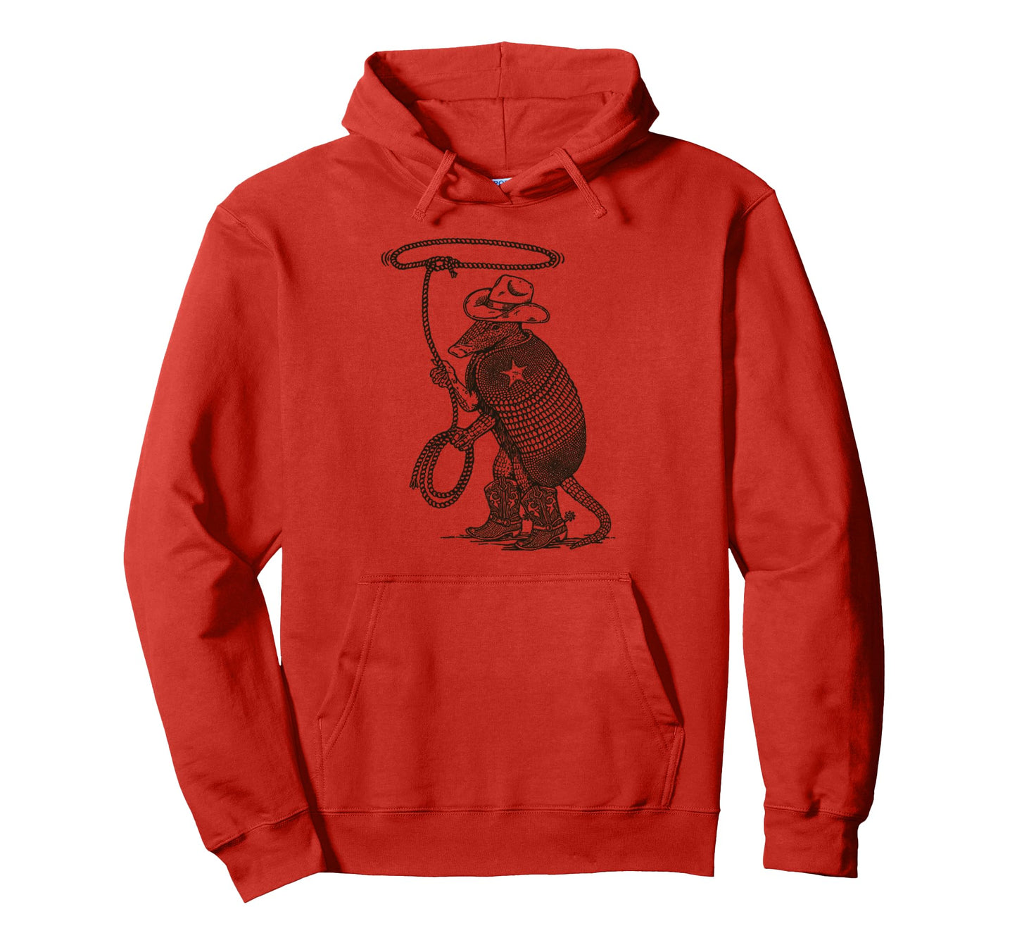 Cowboy Armadillo Western Funny Pet Hoodie - Custom Art Print for Adults - T-Shirt, Sweatshirt, Hoodie
