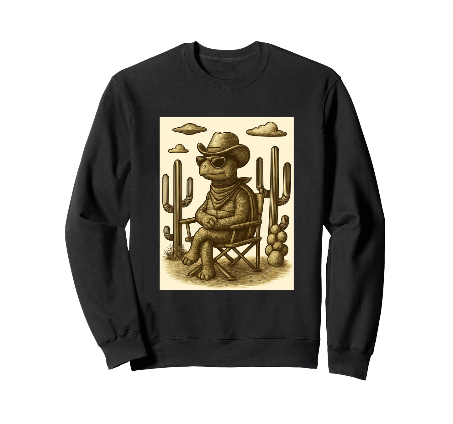 Cowboy Turtle Sunglasses Animal Sweatshirt - Streetwear Style Men Women - T-Shirt, Sweatshirt, Hoodie