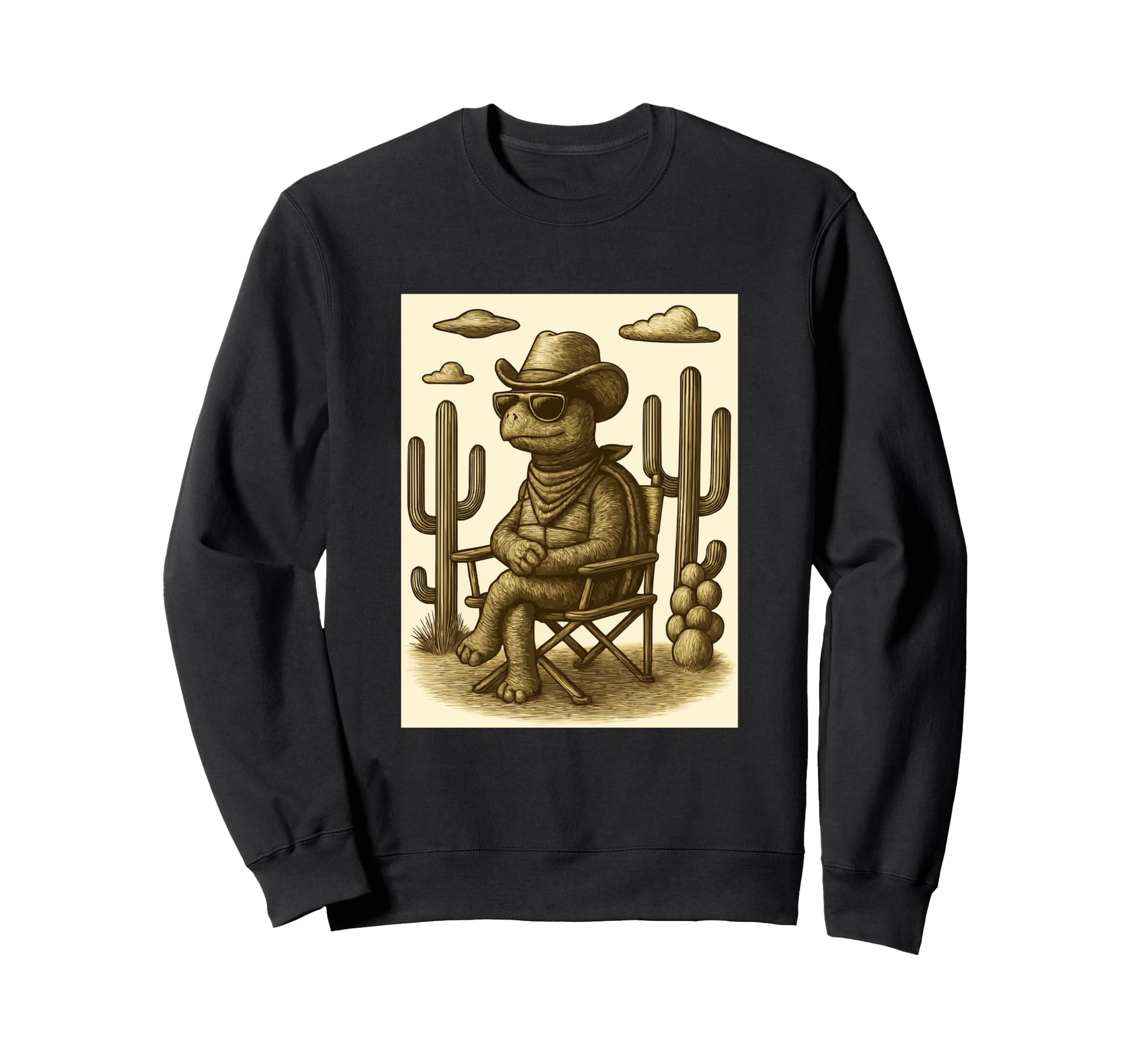 Cowboy Turtle Sunglasses Animal Sweatshirt - Streetwear Style Men Women - T-Shirt, Sweatshirt, Hoodie