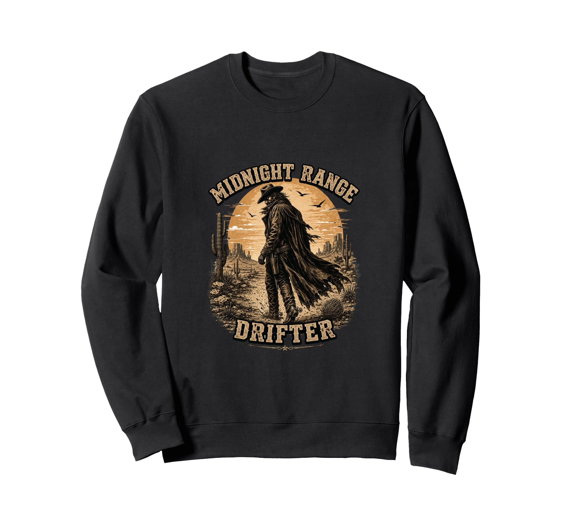 Midnight Range Drifter Western Sweatshirt - Streetwear Style Men Women - T-Shirt, Sweatshirt, Hoodie
