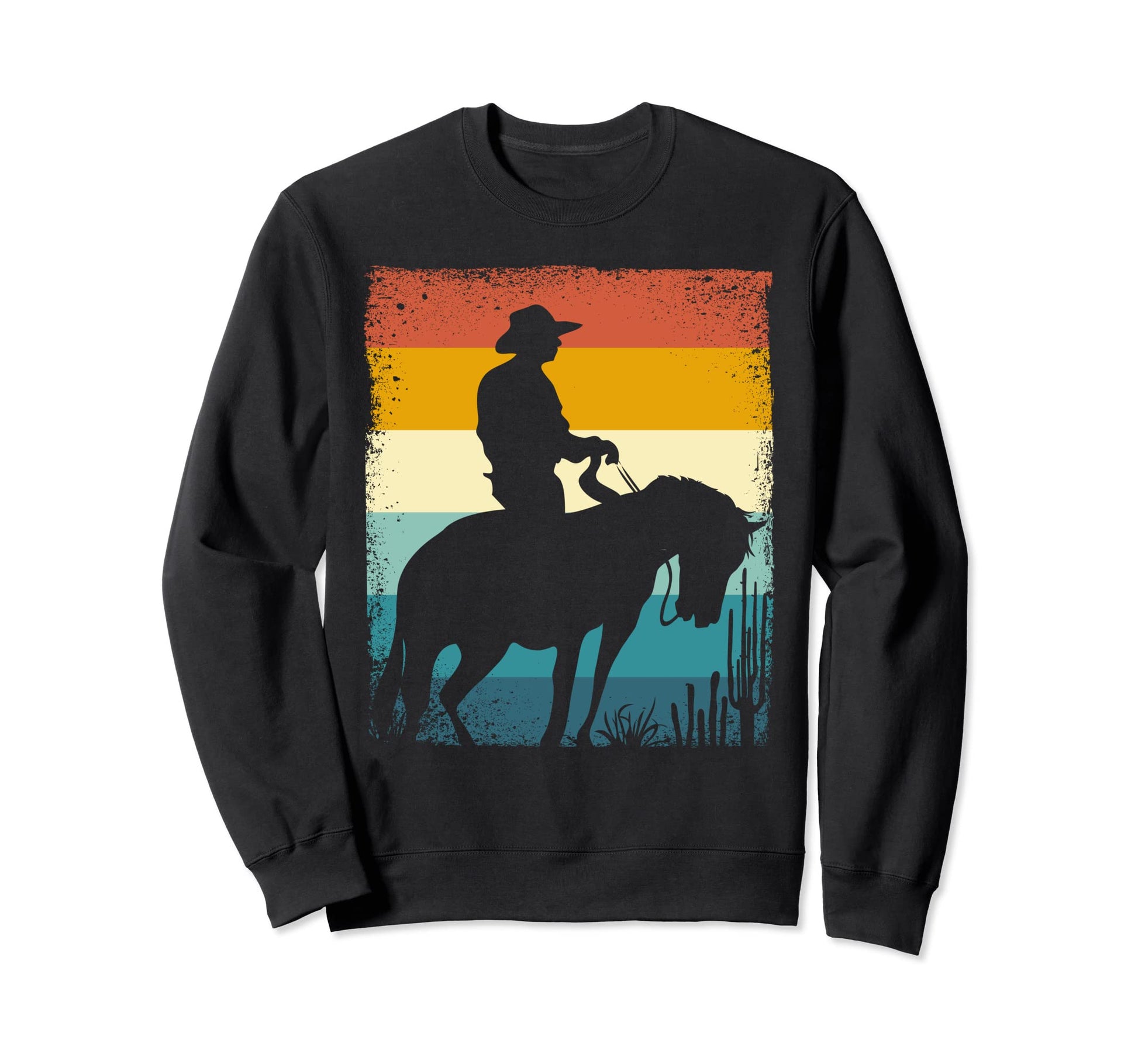 Rodeo Country Western Horseback Sweatshirt - Aesthetic Graphic Unisex - T-Shirt, Sweatshirt, Hoodie
