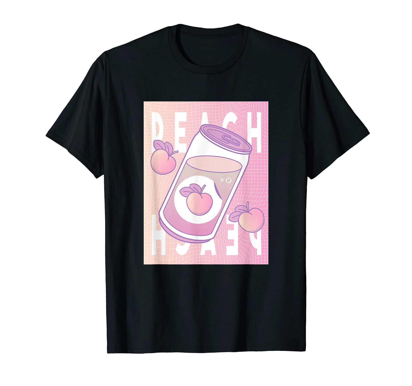 Kawaii Peach Soda Drink Aesthetic T-Shirt - Graphic Print for Adults - T-Shirt, Sweatshirt, Hoodie