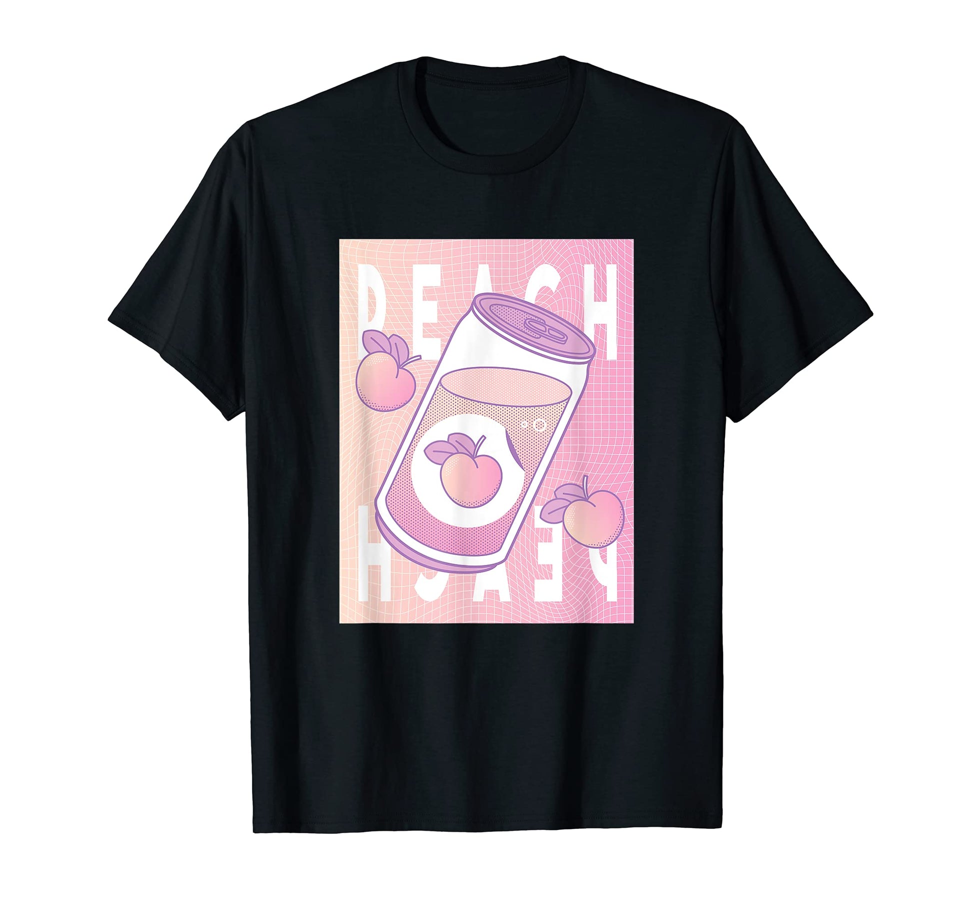 Kawaii Peach Soda Drink Aesthetic T-Shirt - Graphic Print for Adults - T-Shirt, Sweatshirt, Hoodie