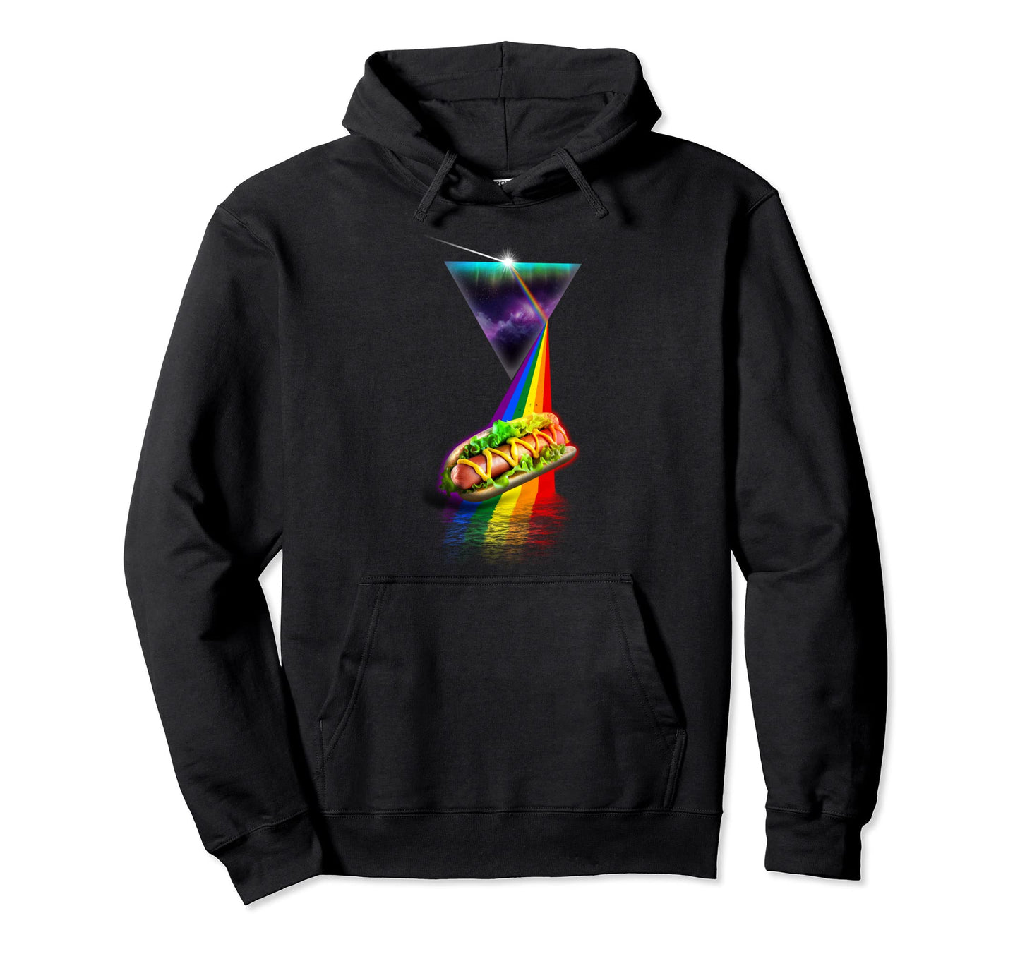 Prism Hotdog Hoodie - Novelty Apparel Unisex - T-Shirt, Sweatshirt, Hoodie
