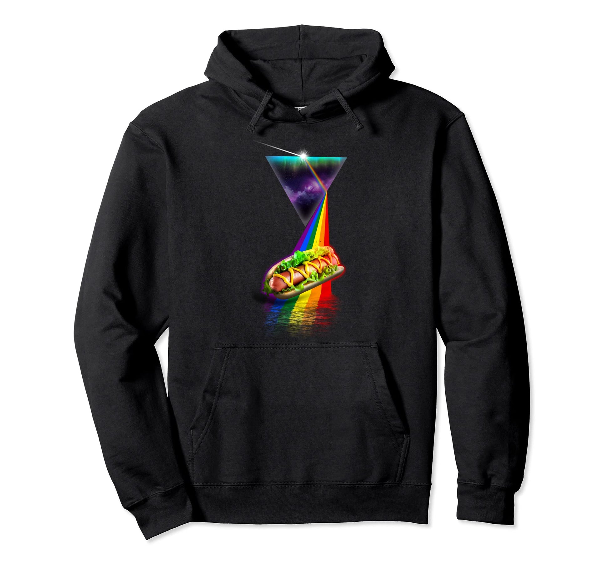 Prism Hotdog Hoodie - Novelty Apparel Unisex - T-Shirt, Sweatshirt, Hoodie