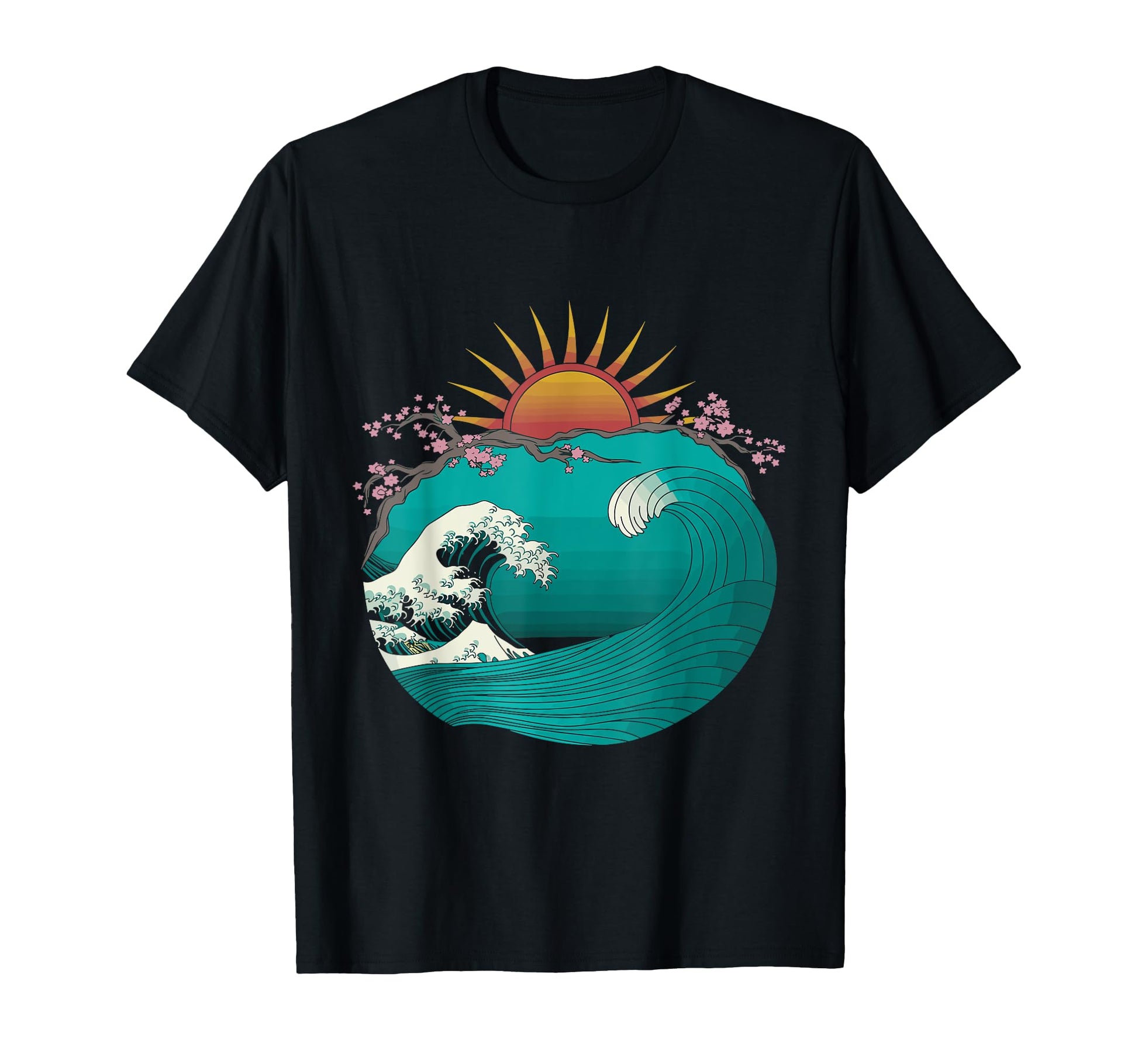 Big Wave Vaporwave Aesthetic 80S T-Shirt - Casual Everyday Wear Unisex - T-Shirt, Sweatshirt, Hoodie