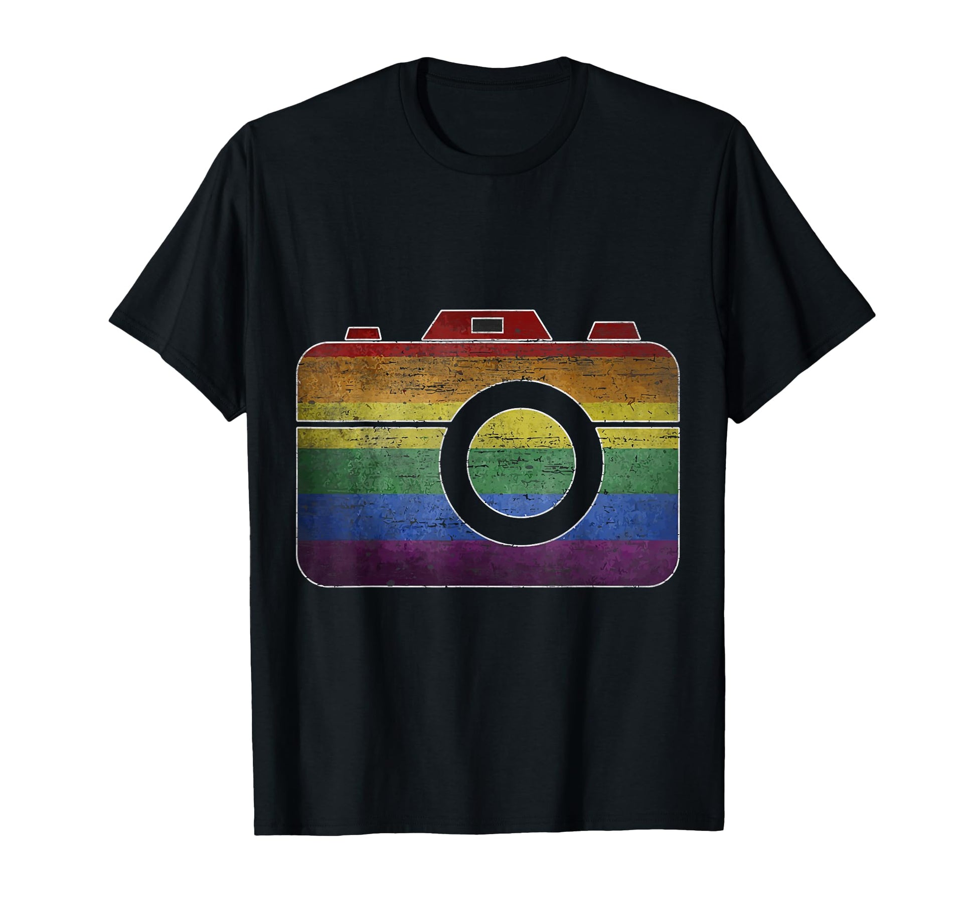 Colorful Camera Charm T-Shirt - Casual Everyday Wear for Adults - T-Shirt, Sweatshirt, Hoodie