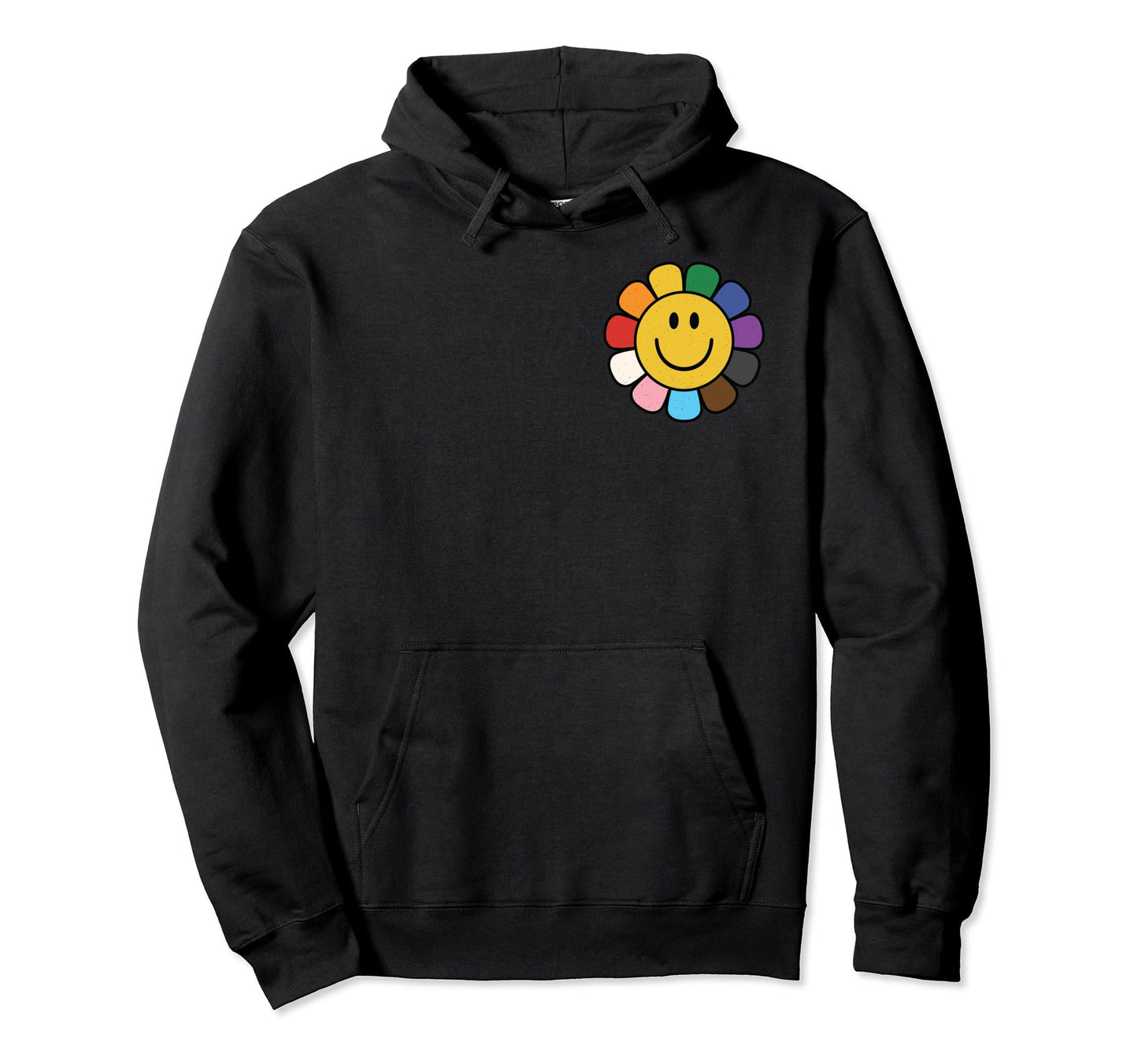 Trans Lgbtq Subtle Pride Ally Smile Face Hoodie - Unique Graphic Men Women - T-Shirt, Sweatshirt, Hoodie