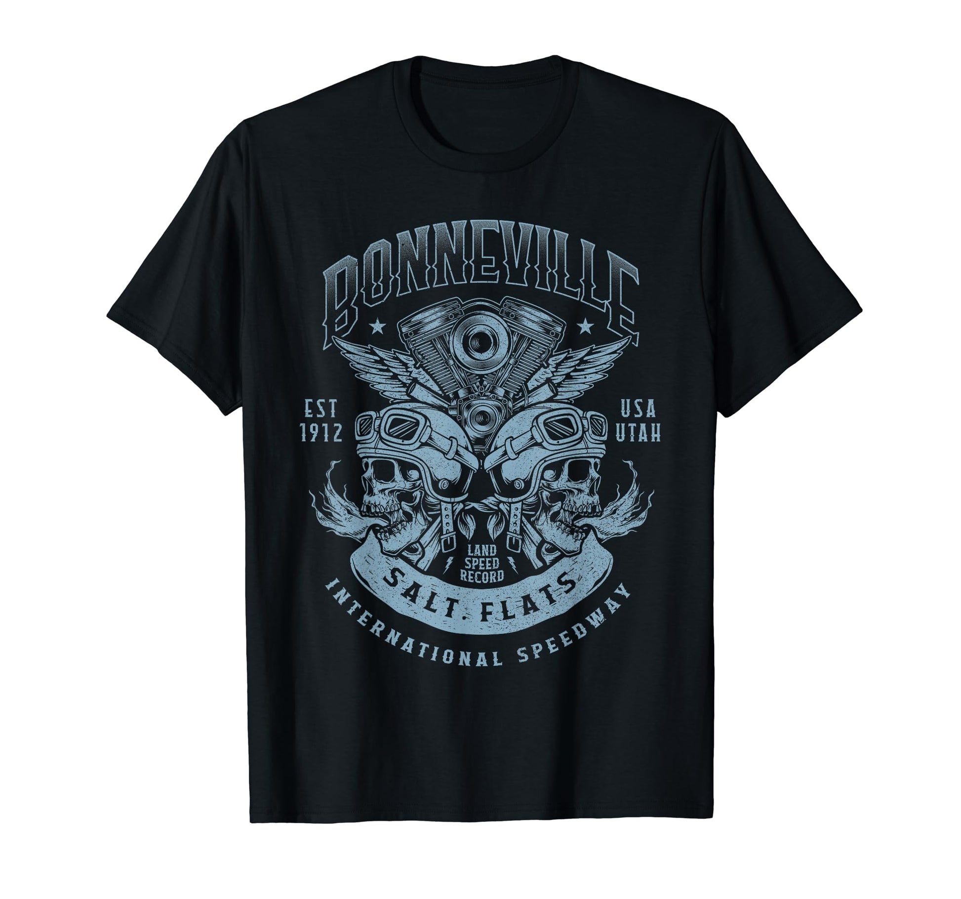 Bonneville Salt Flats Motorcycle Racing T-Shirt - Custom Art Print Unisex - T-Shirt, Sweatshirt, Hoodie