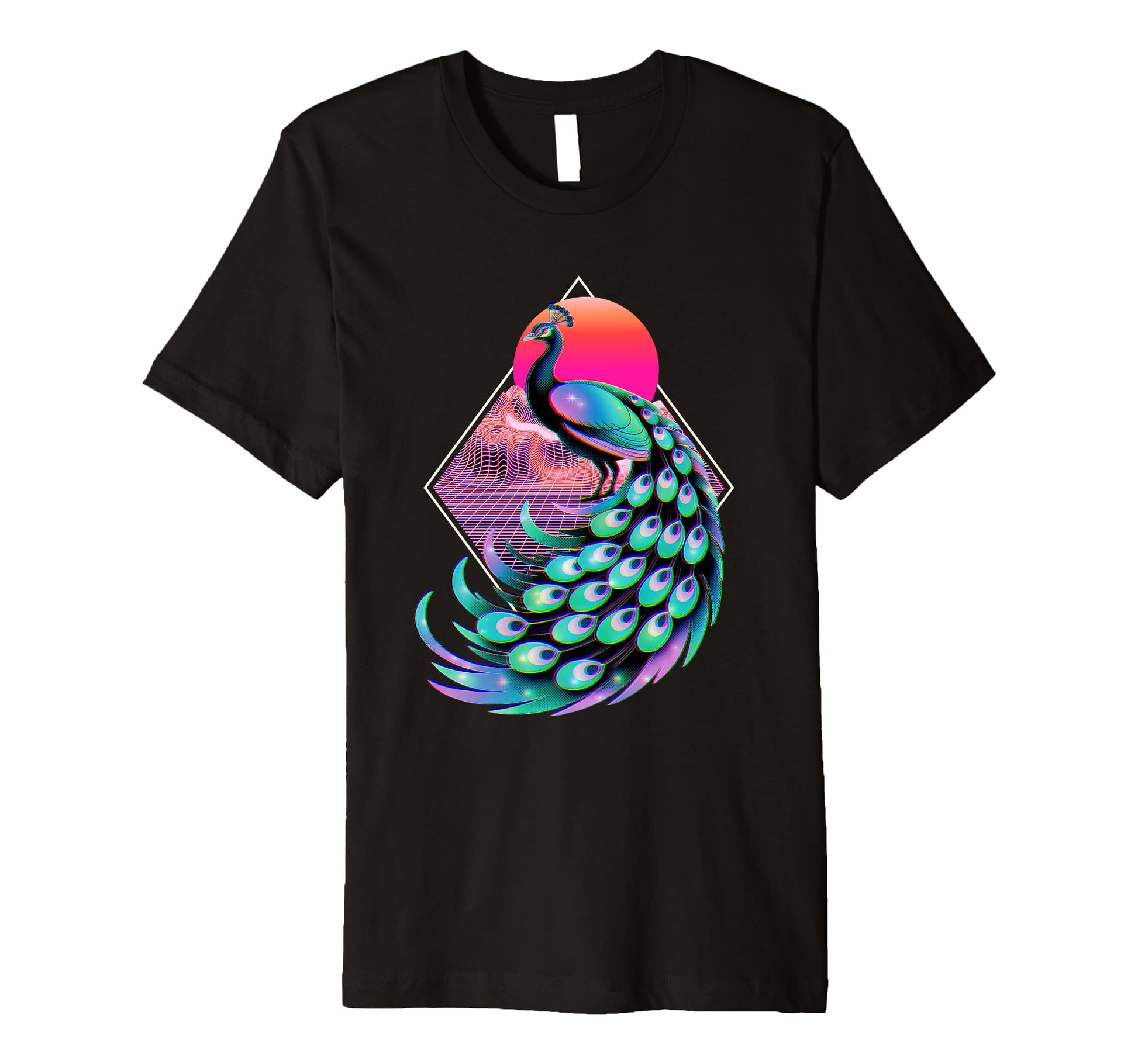 Peacock Feathers Royal Bird T-Shirt - Aesthetic Graphic for Adults - T-Shirt, Sweatshirt, Hoodie