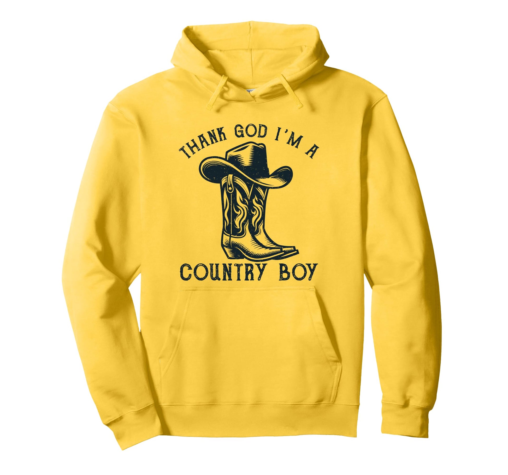Thank God Im Country Music Cowboy Western Hoodie - Aesthetic Graphic Unisex - T-Shirt, Sweatshirt, Hoodie