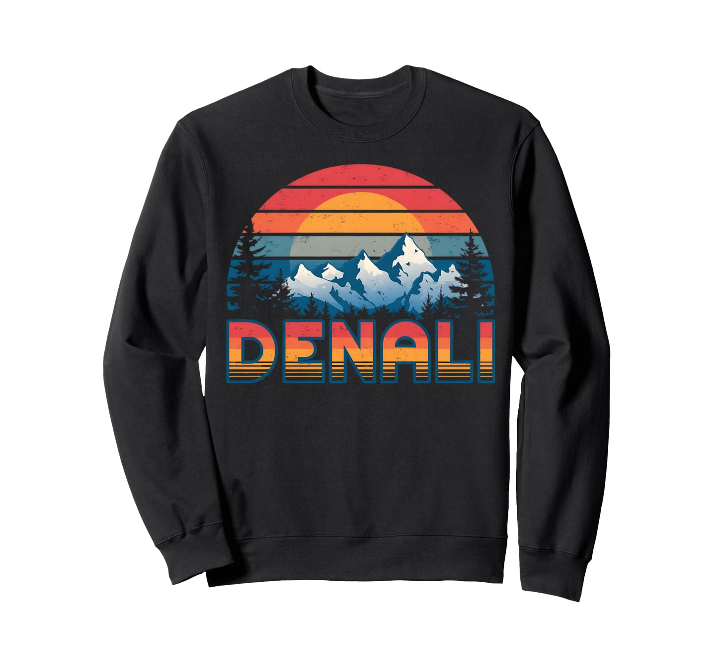 Mount Denali Sunset Mt Denali Sweatshirt - Graphic Print for Adults - T-Shirt, Sweatshirt, Hoodie