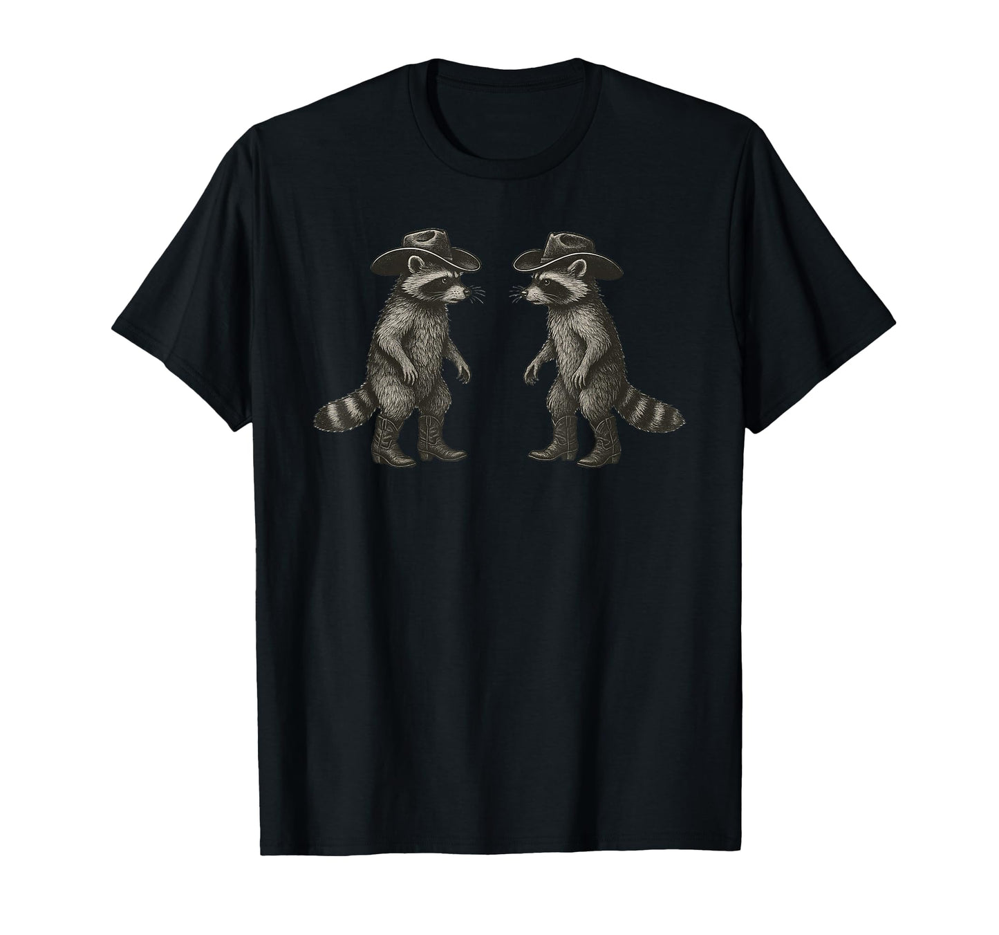 Raccoon Dressed As Cowboy Funny Raccoon Hoodie - Streetwear Style Men Women - T-Shirt, Sweatshirt, Hoodie