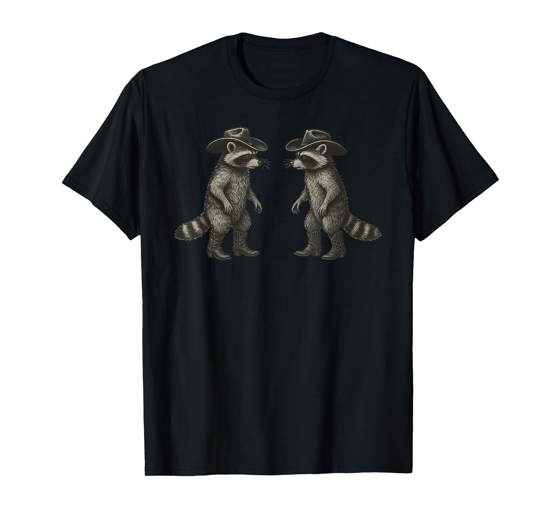Raccoon Dressed As Cowboy Funny Raccoon Hoodie - Streetwear Style Men Women - T-Shirt, Sweatshirt, Hoodie