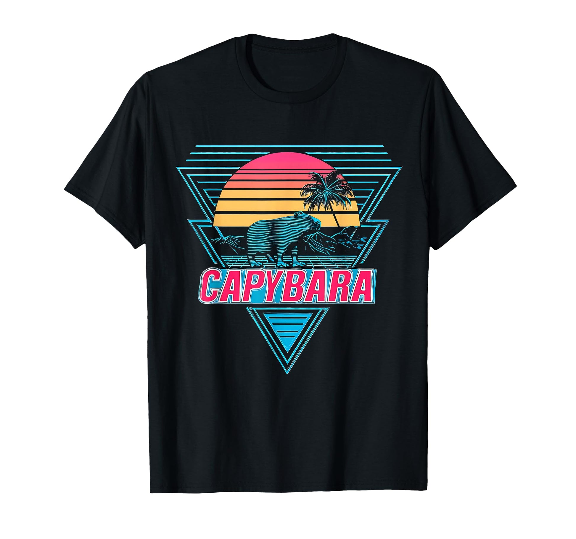 Capybara Capibara Vaporwave Aesthetic T-Shirt - Trendy Graphic Unisex - T-Shirt, Sweatshirt, Hoodie