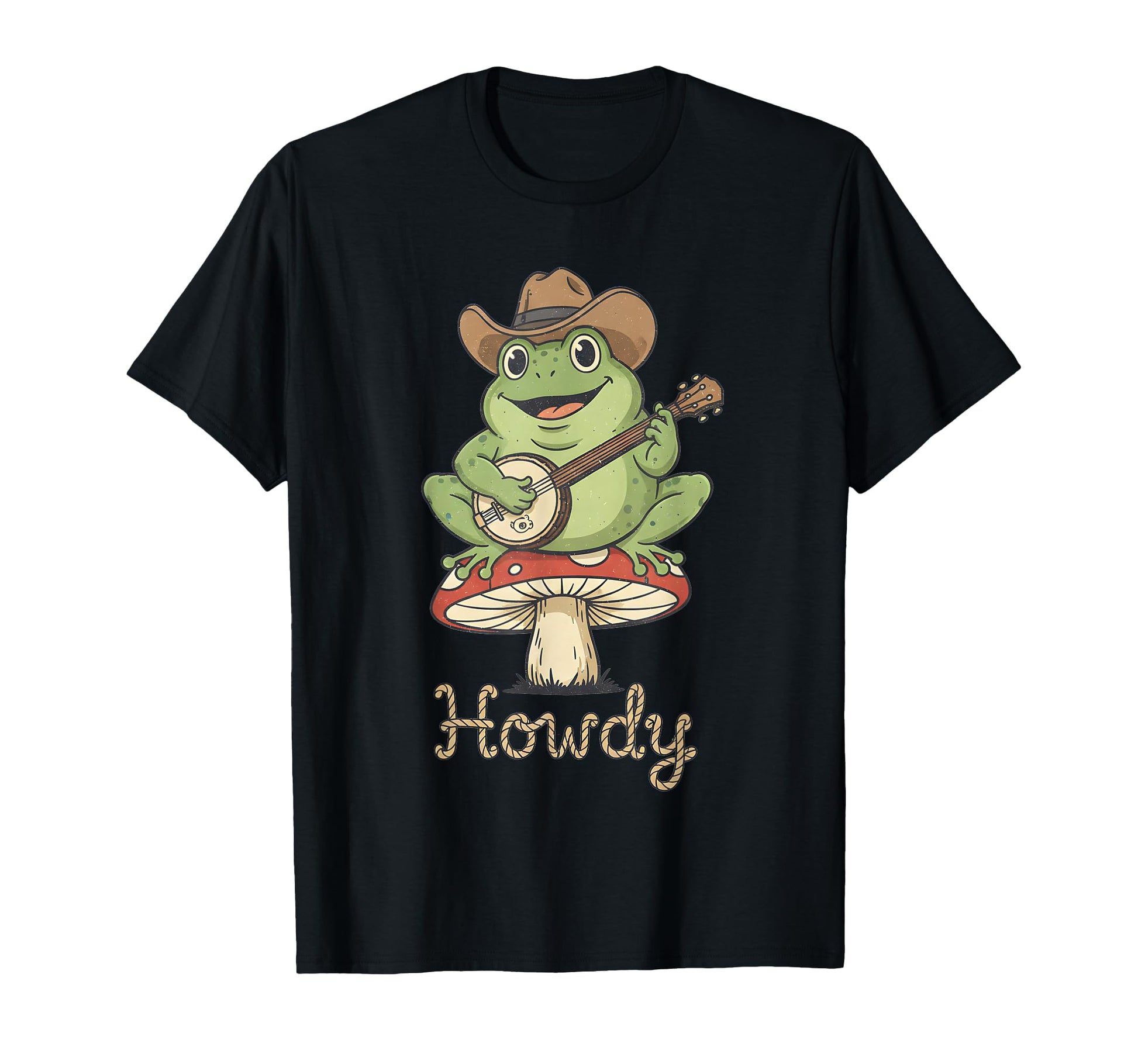 Howdy Frog Banjo Player Cowboy Hat T-Shirt - Streetwear Style Unisex - T-Shirt, Sweatshirt, Hoodie