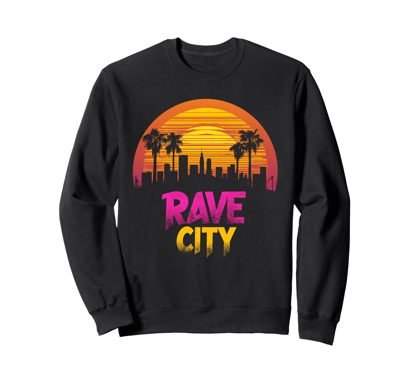 90S Vaporwave Aesthetic Palm Trees Sweatshirt - Streetwear Style Men Women - T-Shirt, Sweatshirt, Hoodie