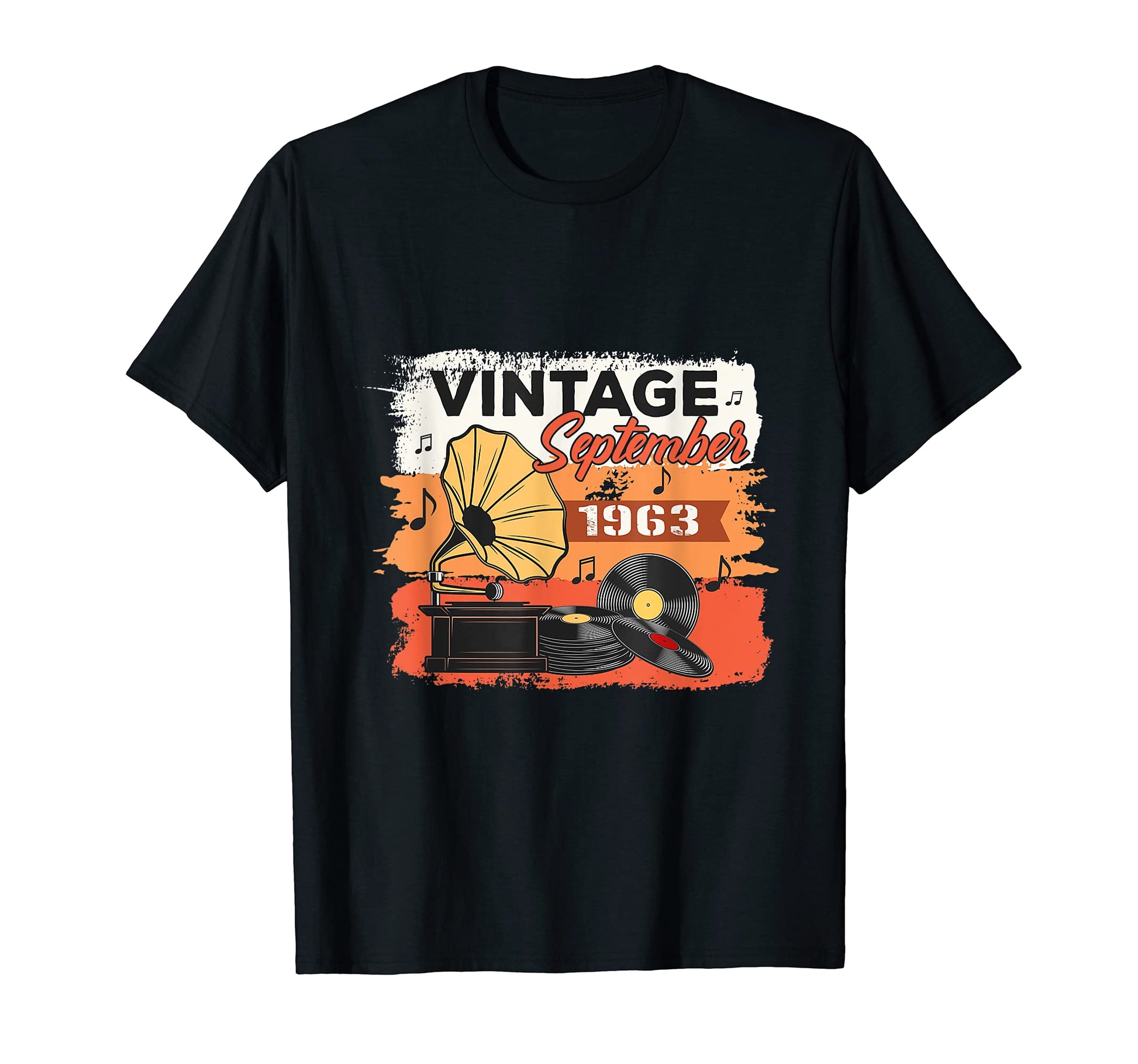 September 1963 Grandpa Grandma Vinyl T-Shirt - Fun Novelty Design Unisex - T-Shirt, Sweatshirt, Hoodie