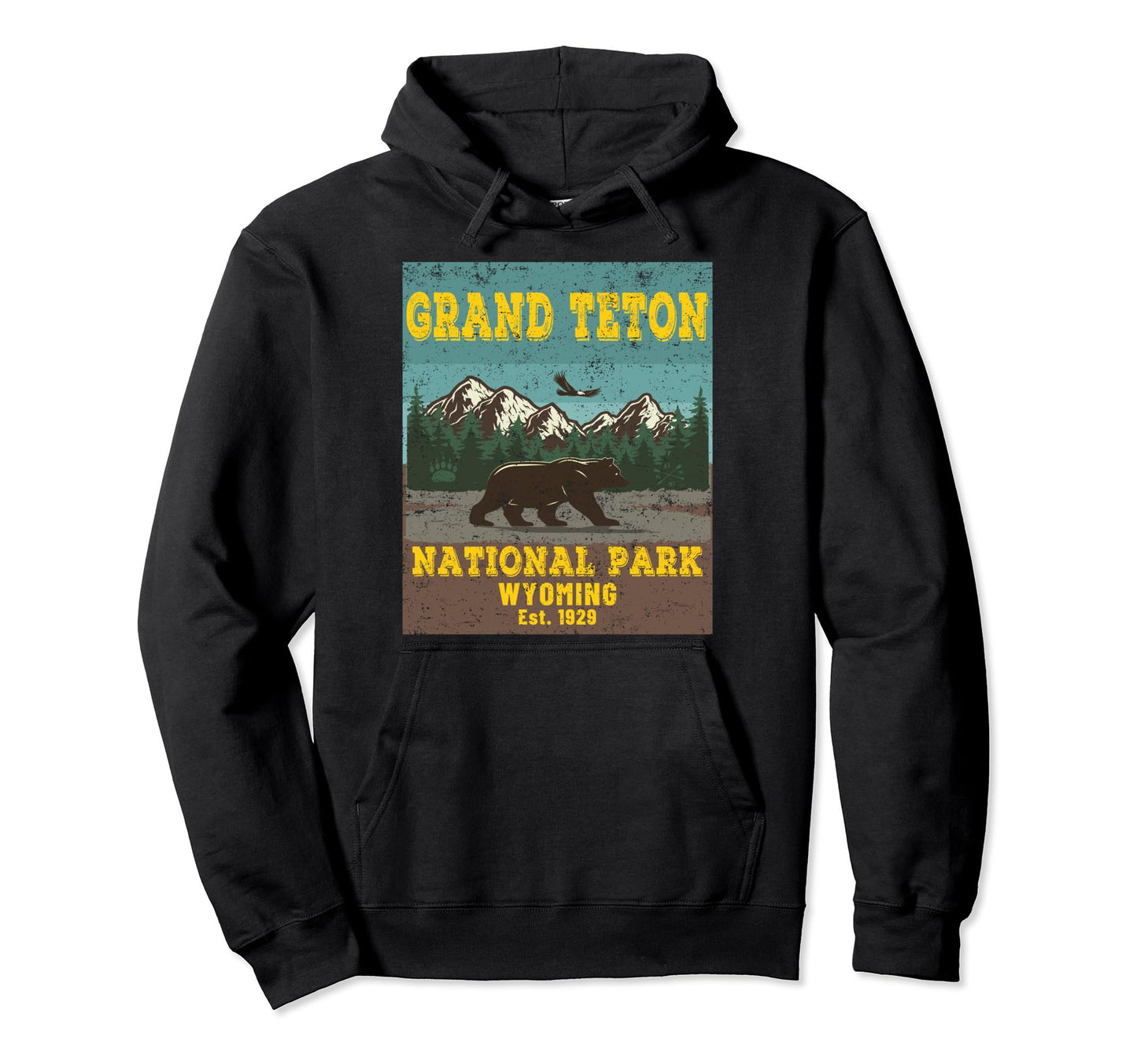 Grand Teton National Park Souvenir Hoodie - Novelty Apparel Men Women - T-Shirt, Sweatshirt, Hoodie