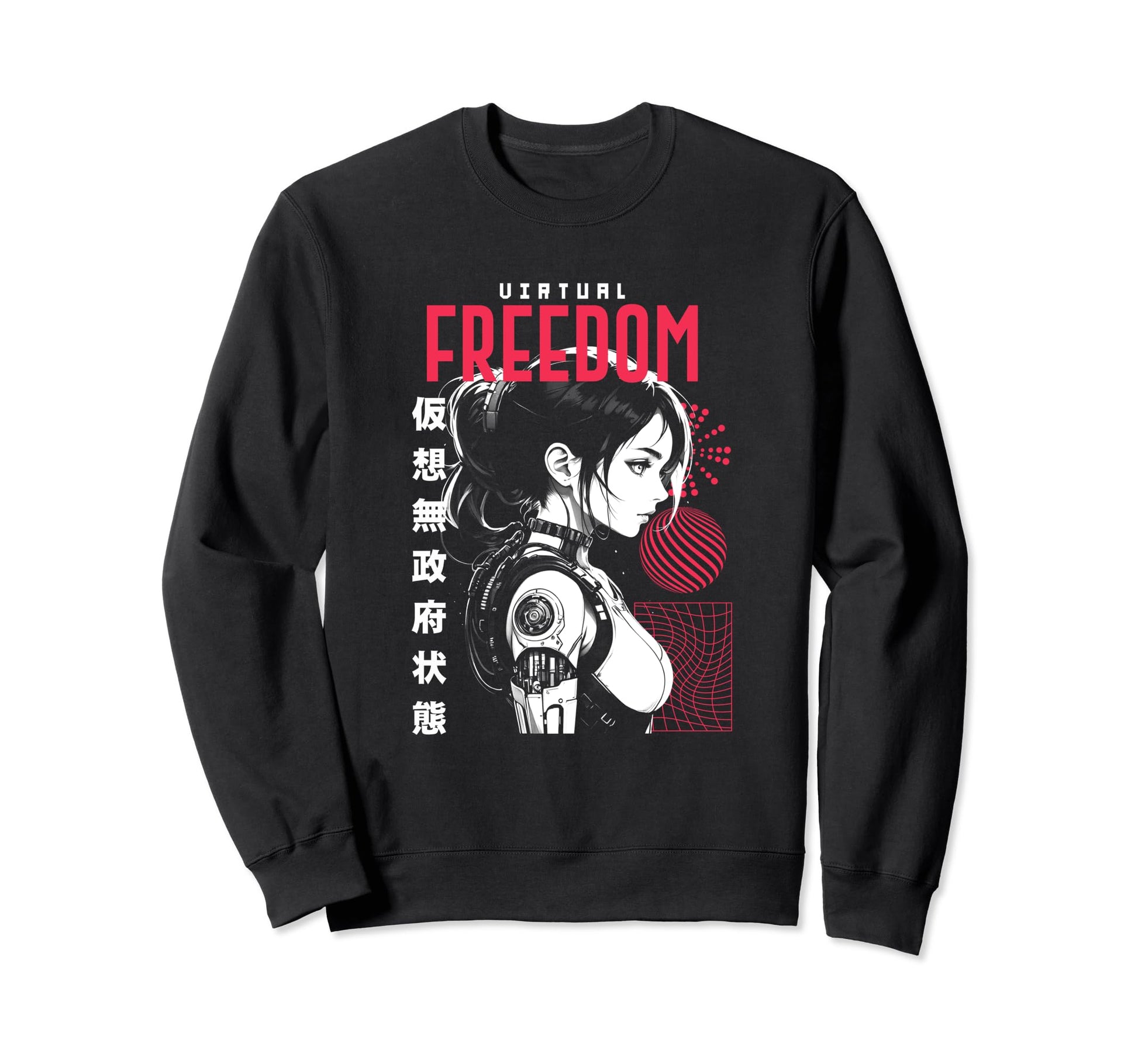 Japanese Anime Urban Cyber Sweatshirt - Custom Art Print Men Women - T-Shirt, Sweatshirt, Hoodie