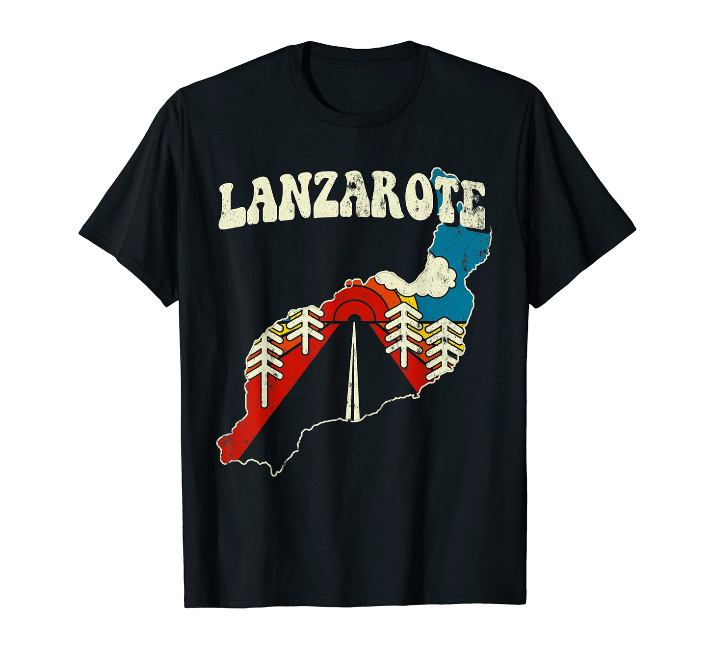 Lanzarote Spain Spanish Island Rainbow T-Shirt - Custom Art Print Unisex - T-Shirt, Sweatshirt, Hoodie