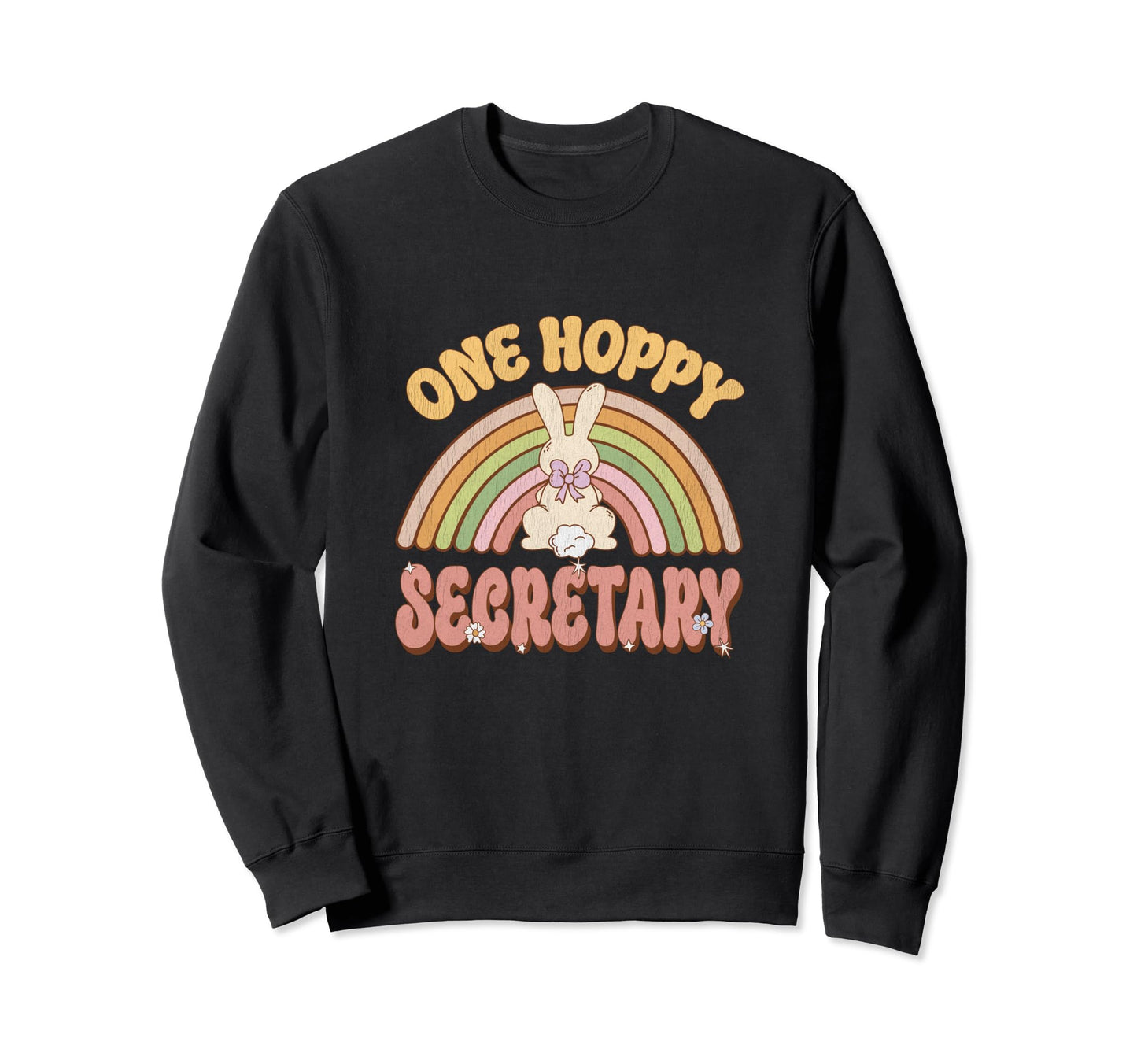 One Hoppy Secretary Bunny Easter Sweatshirt - Unique Graphic for Adults - T-Shirt, Sweatshirt, Hoodie