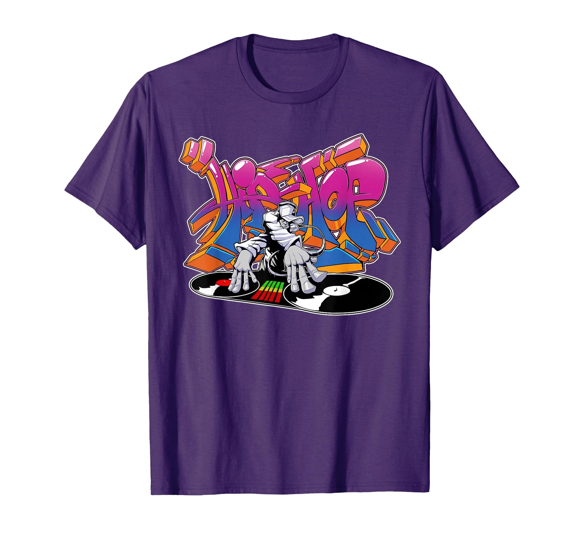 Hip Hop Graffiti Dj T-Shirt - Fun Novelty Design for Adults - T-Shirt, Sweatshirt, Hoodie