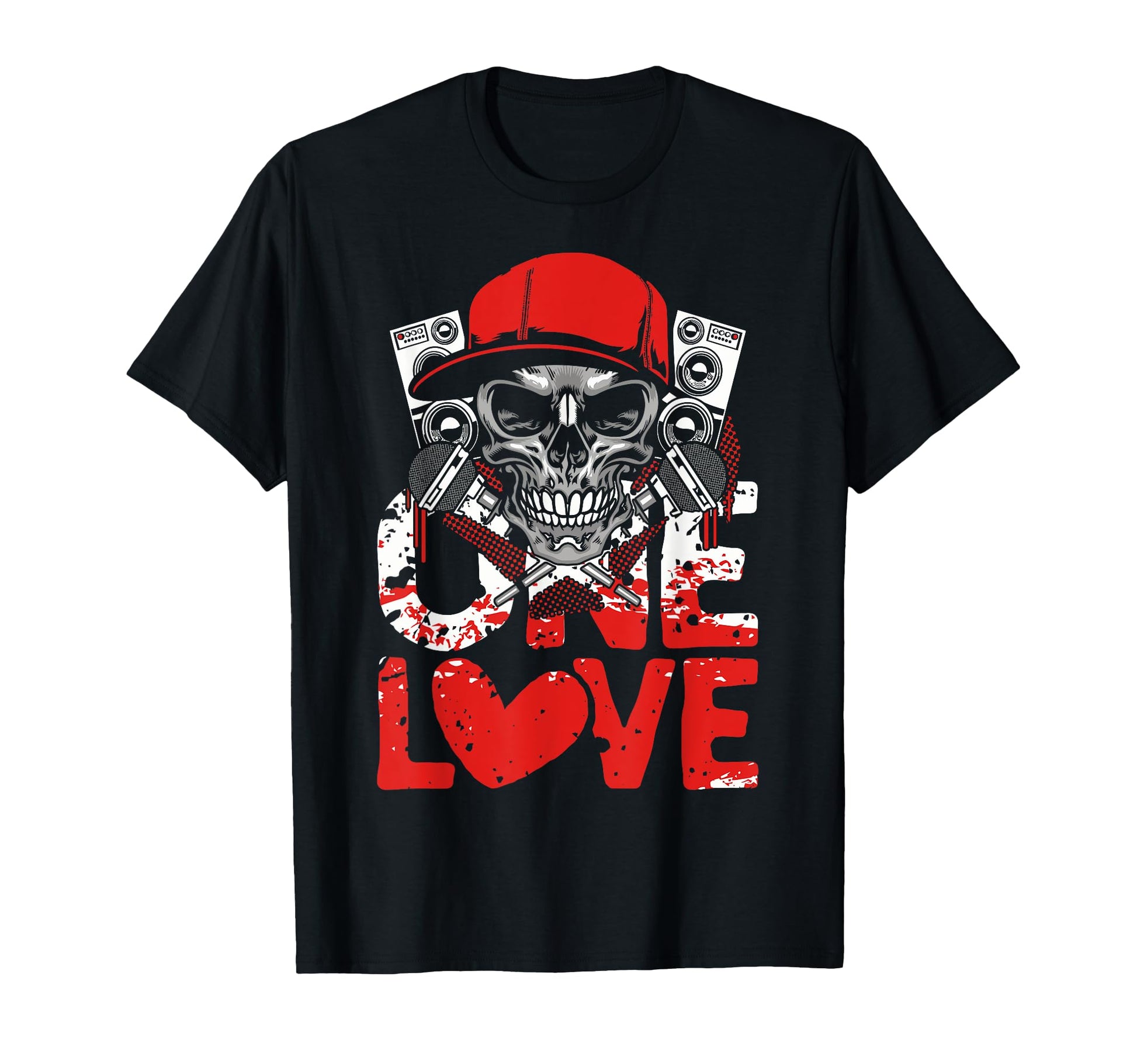 One Love Old School Hip Hop Music 80S T-Shirt - Minimalist Print Men Women - T-Shirt, Sweatshirt, Hoodie