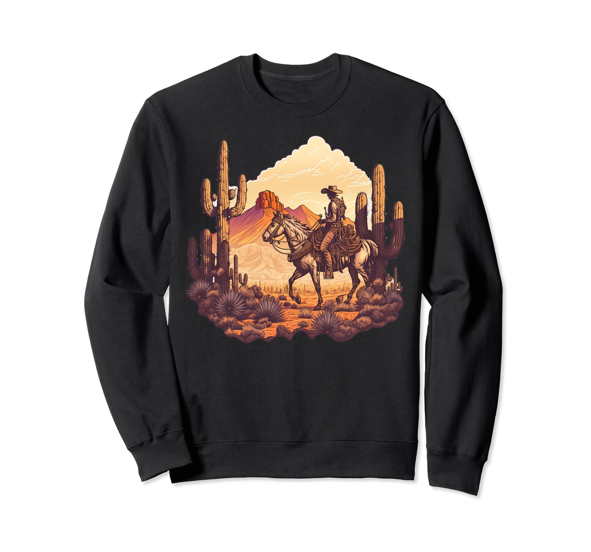 Cowboy T Shirts Horse Riding Western Sweatshirt - Minimalist Print Unisex - T-Shirt, Sweatshirt, Hoodie