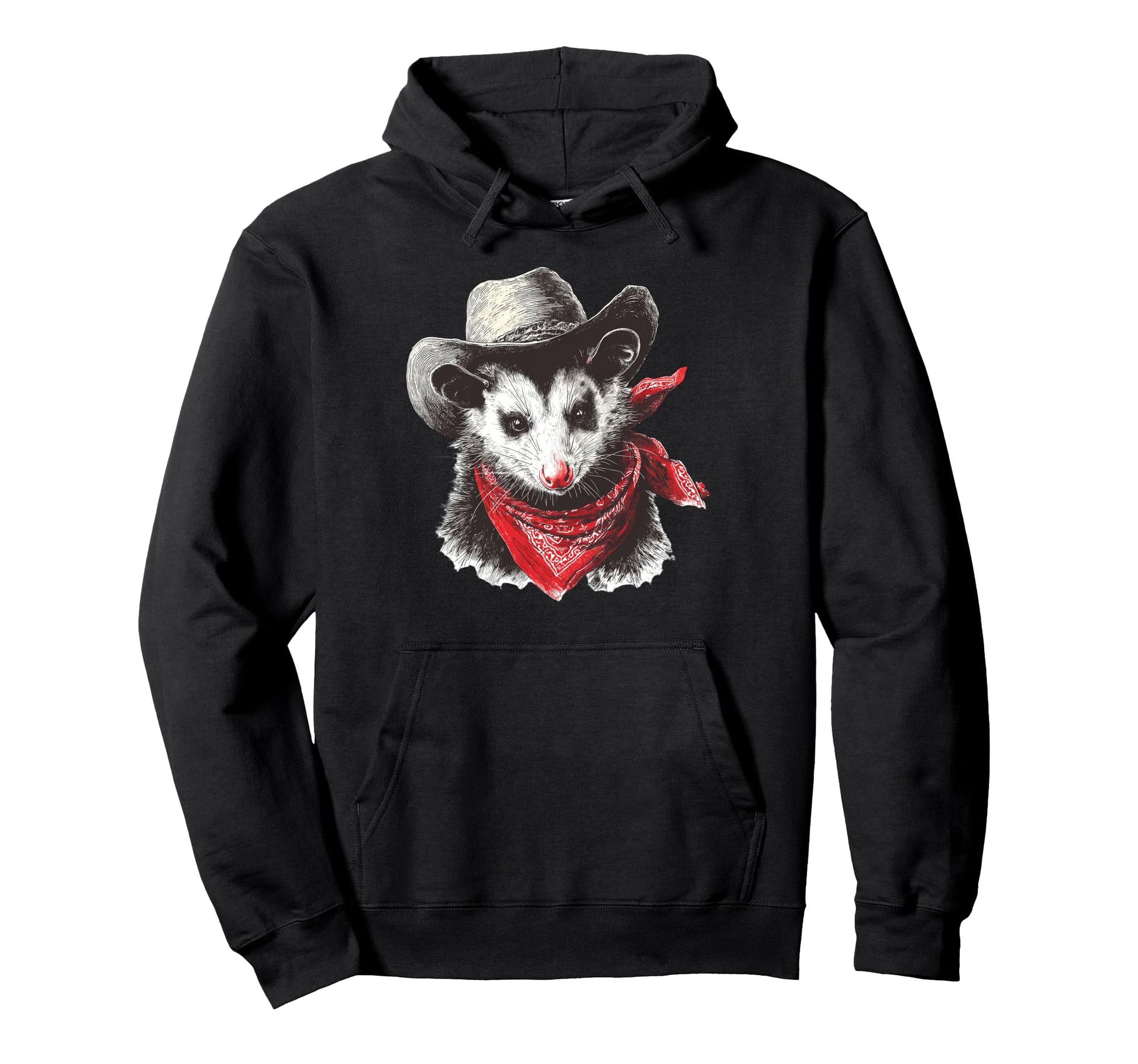 Opossum Cowboy Rodeo Cowgirl Possum Hoodie - Graphic Print Men Women - T-Shirt, Sweatshirt, Hoodie