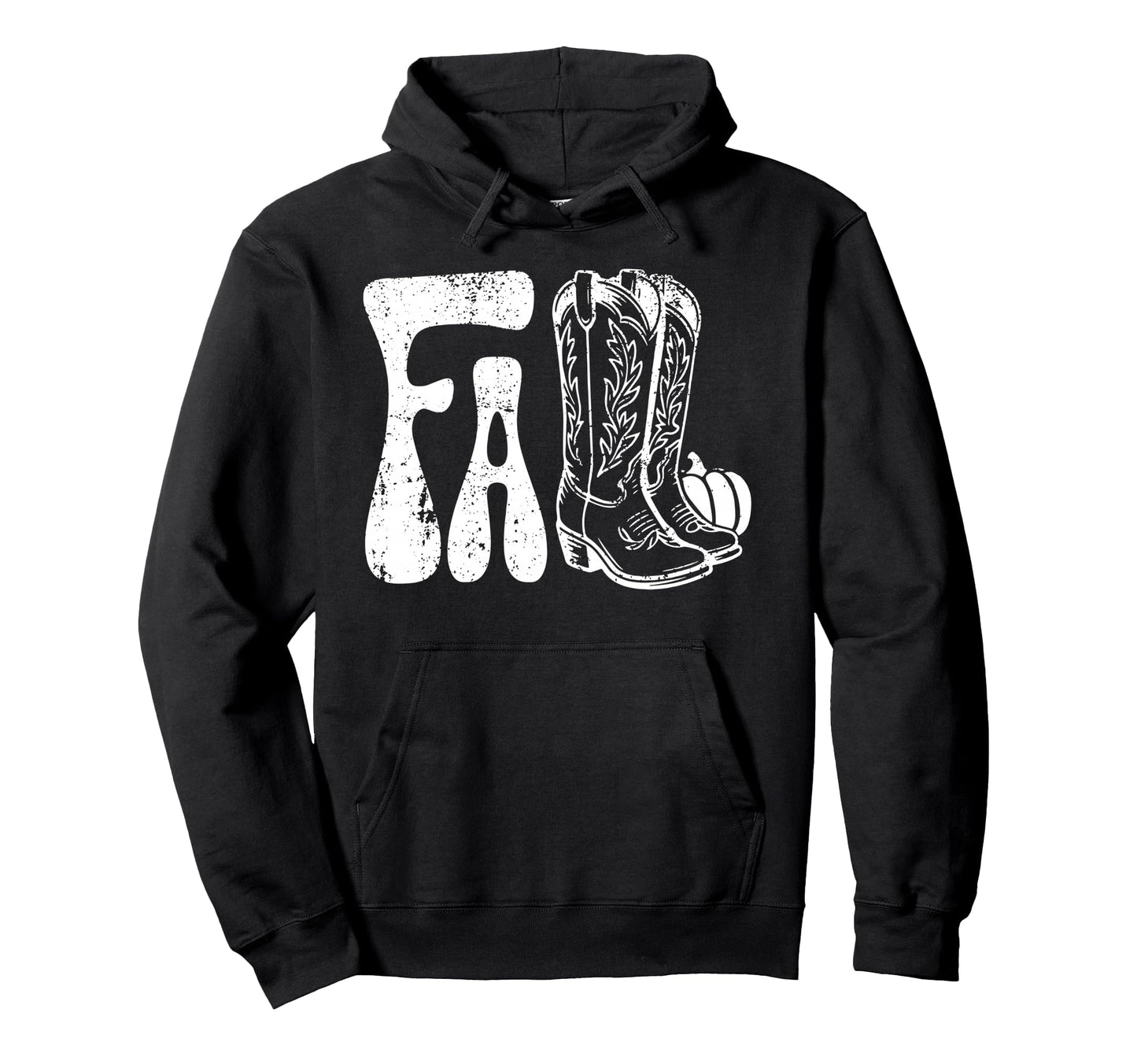 Pumpkin Fall Western Cowgirl Hoodie - Casual Everyday Wear for Adults - T-Shirt, Sweatshirt, Hoodie